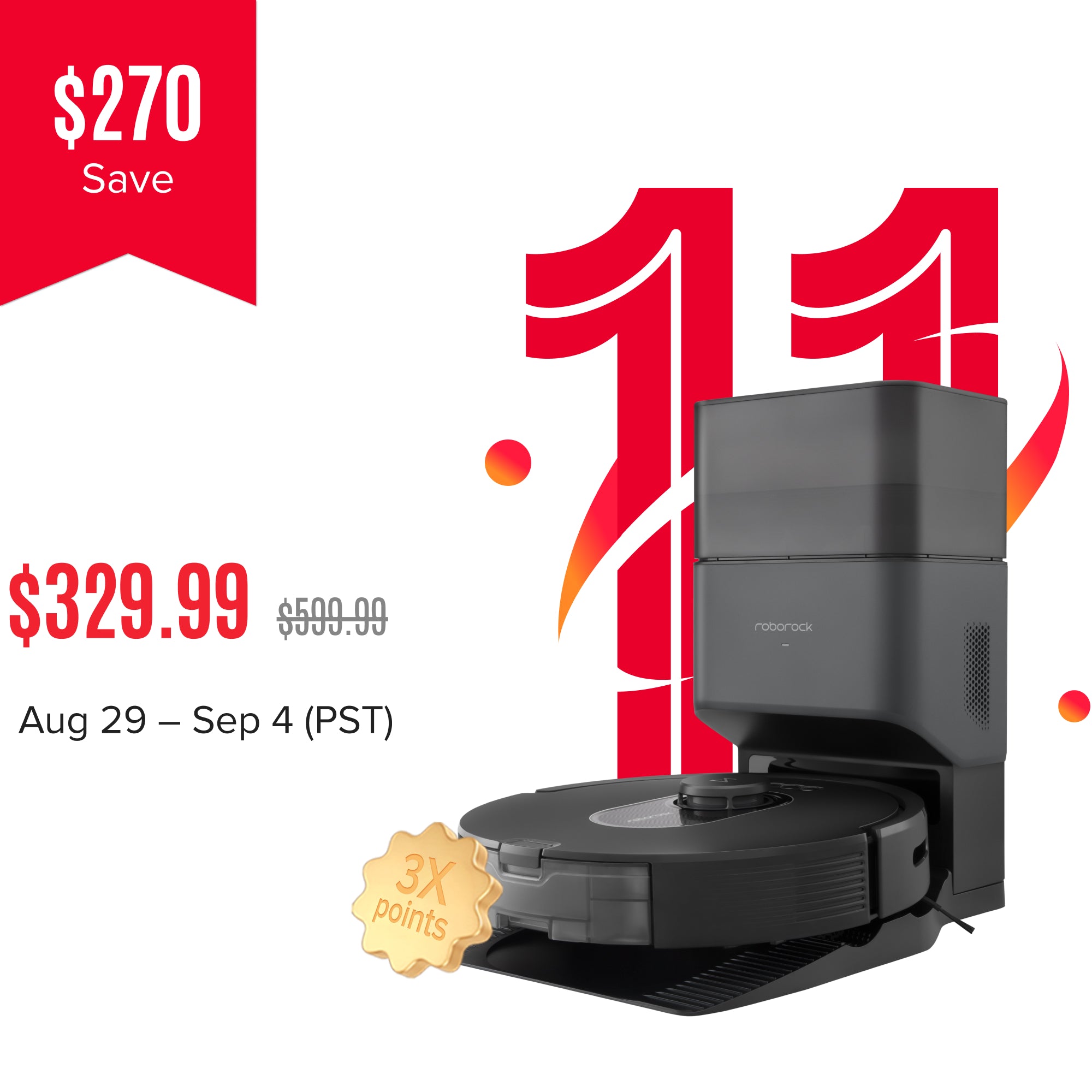 Roborock Q5 Max+ Robot Vacuum Cleaner with Auto-Empty Dock