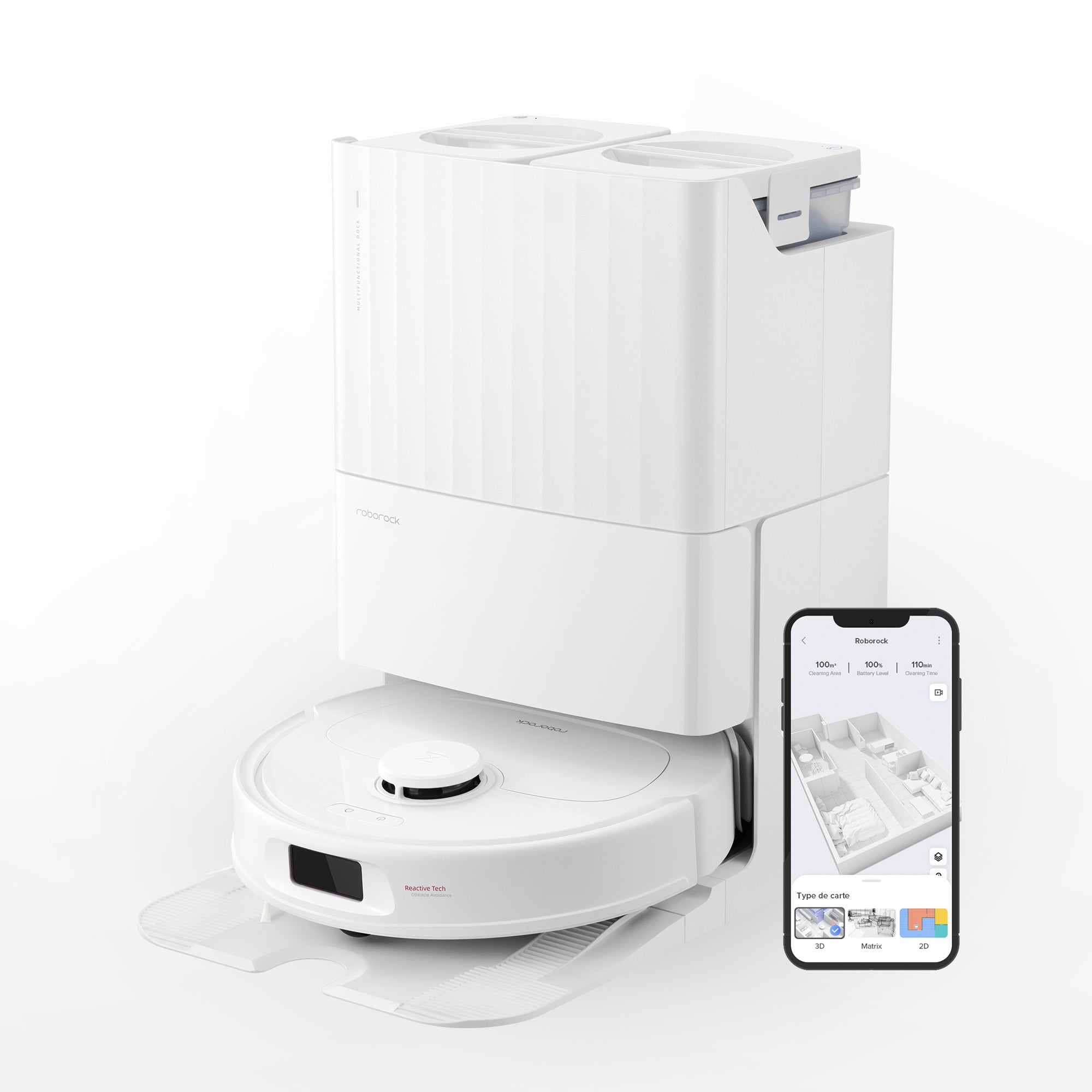 【Certified Refurbished 90% New】Roborock Qrevo S Robot Vacuum with Multifunctional Dock