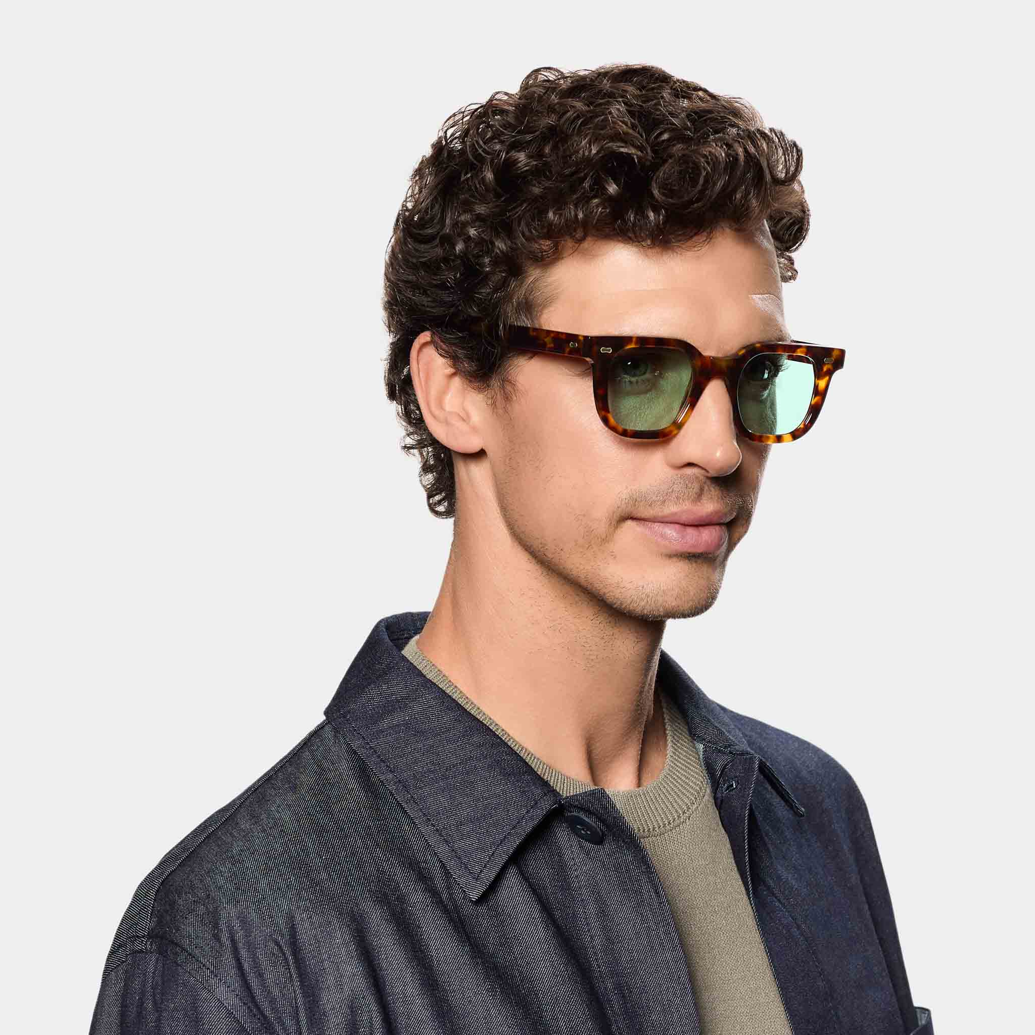 TBD Eyewear Mastro Eco Spotted Havana | Light Green Lens Sunglasses
