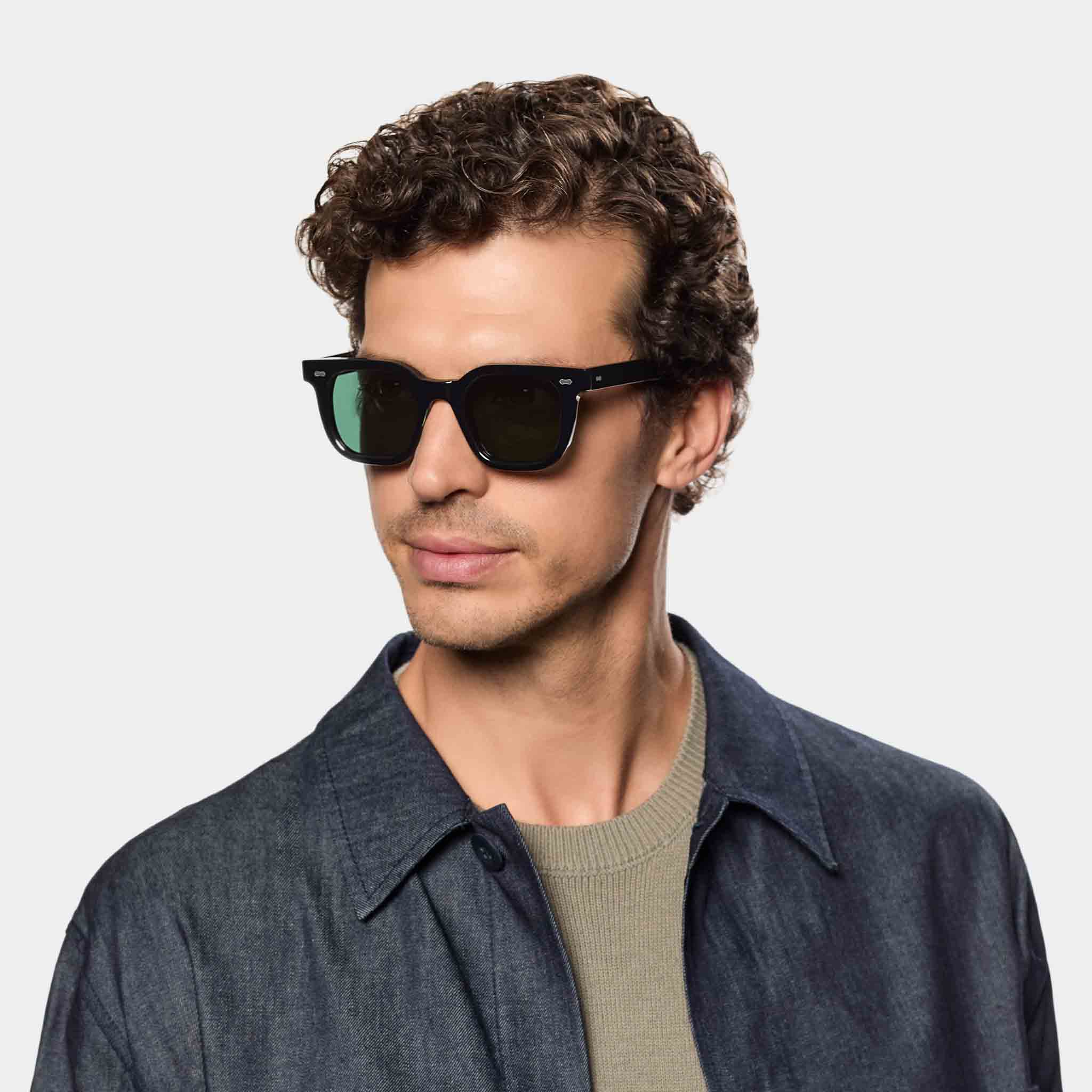 TBD Eyewear Mastro Eco Black | Bottle Green Lens Sunglasses