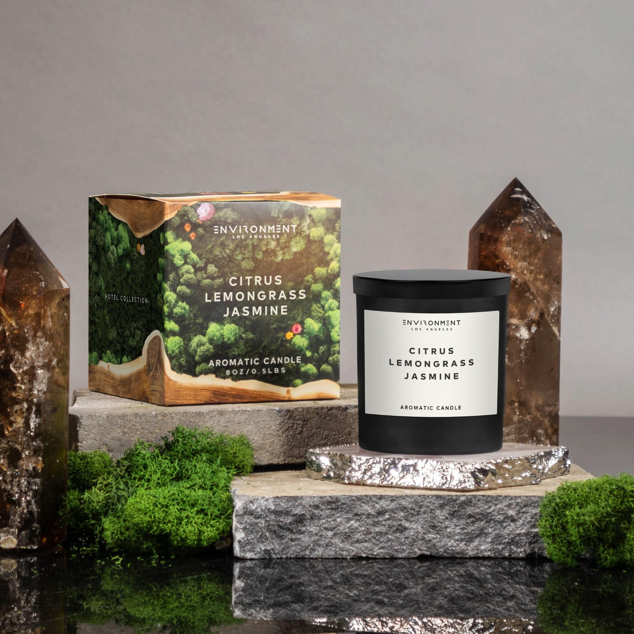 8oz Citrus | Lemongrass | Jasmine Candle with Lid and Box (Inspired by W Hotel®)