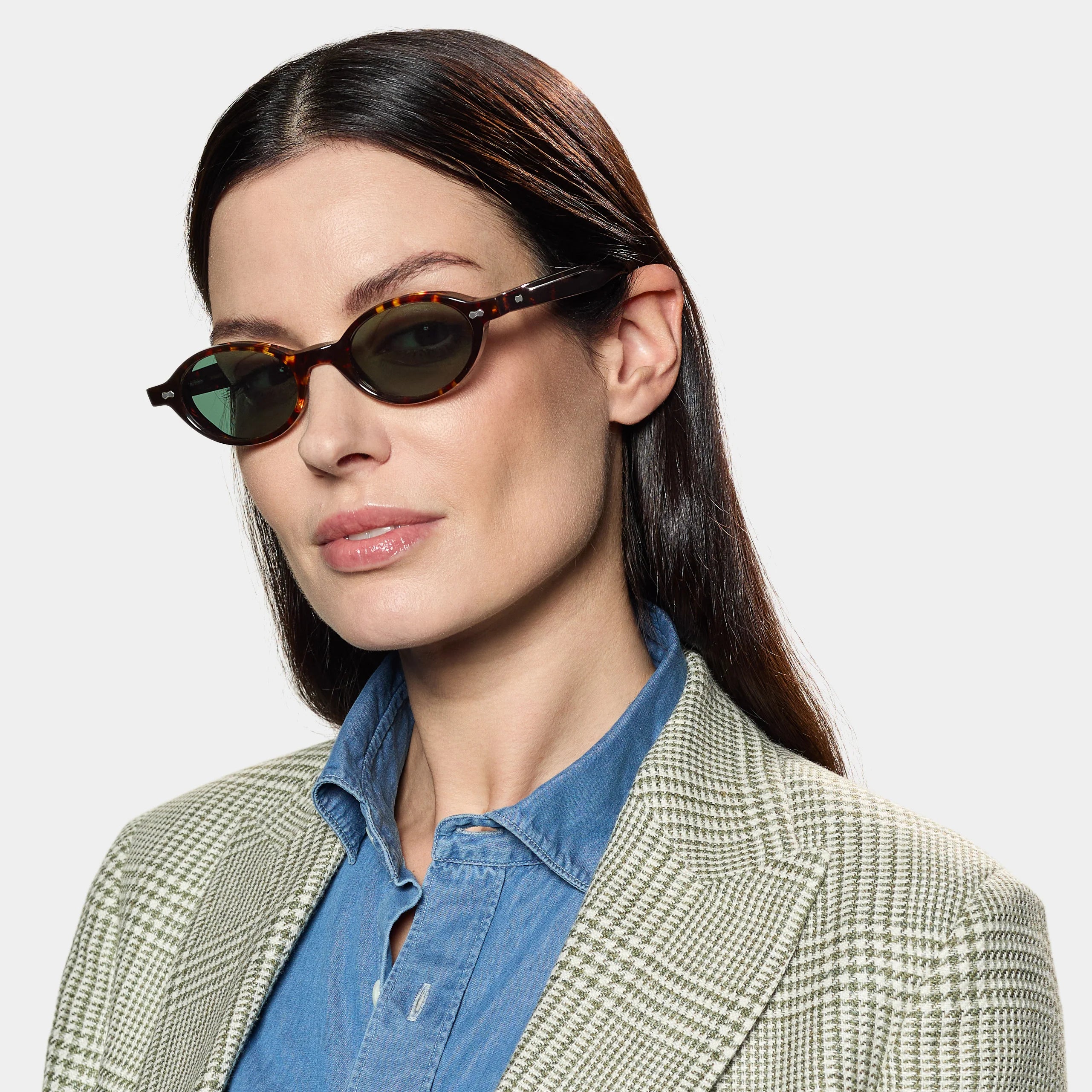 TBD Eyewear Ellipse Eco Dark Havana | Bottle Green Lens Sunglasses