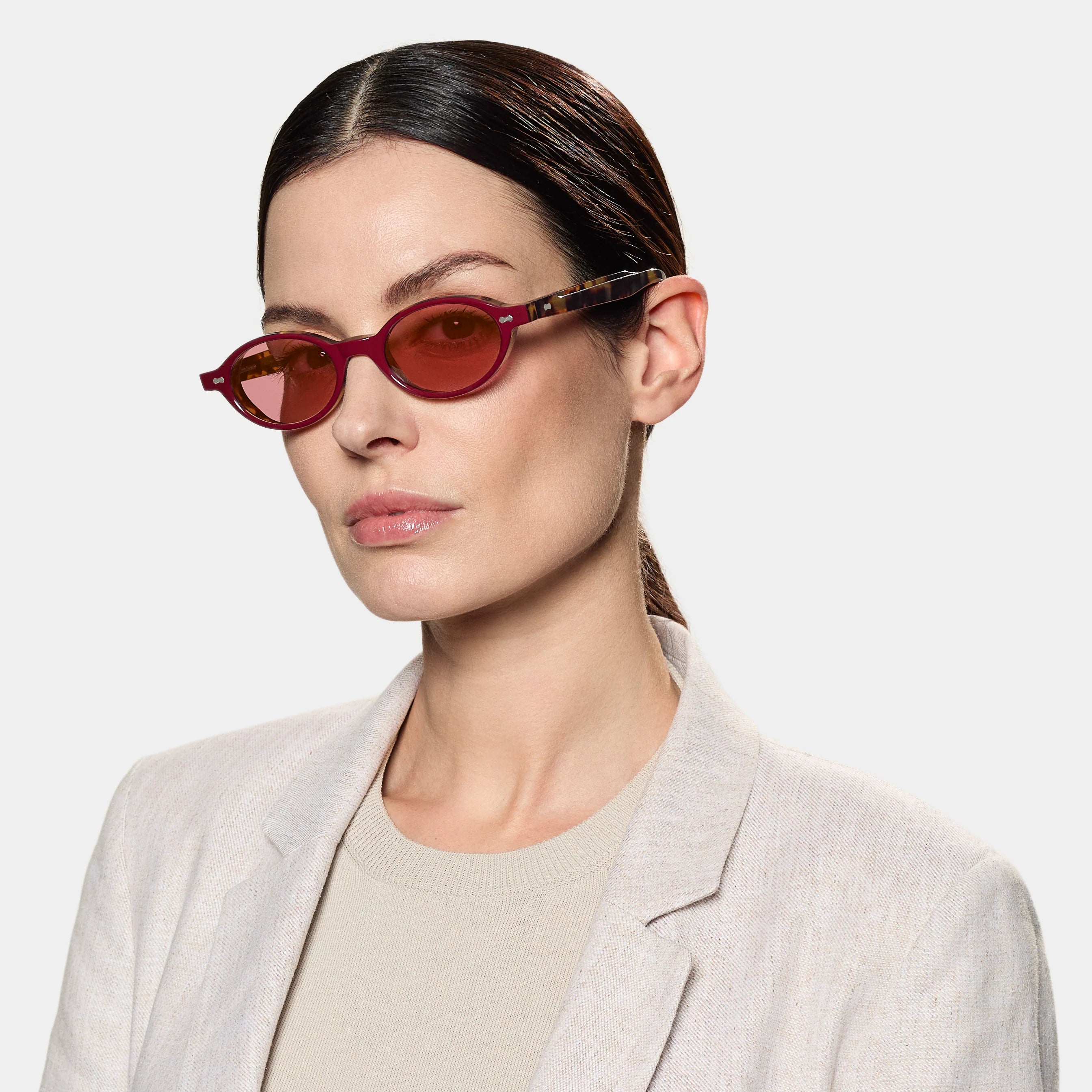 TBD Eyewear Ellipse Plum | Red Lens Sunglasses