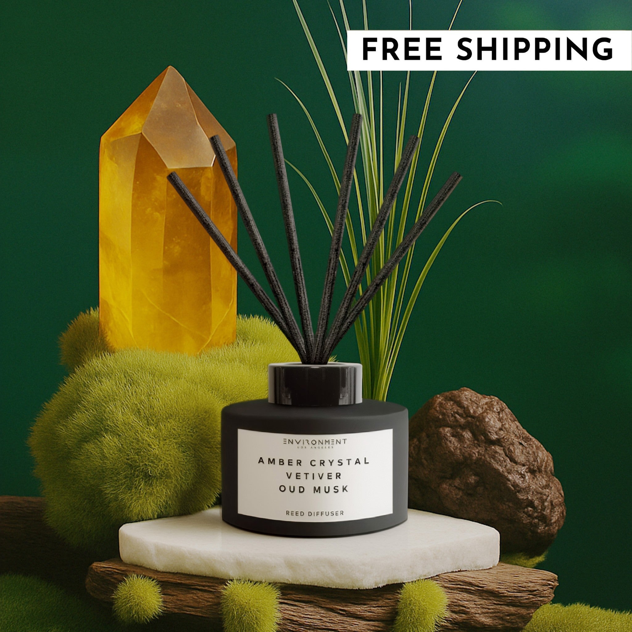 Amber Crystal | Vetiver | Oud Musk Diffuser (Inspired by Baccarat Rouge 540®)