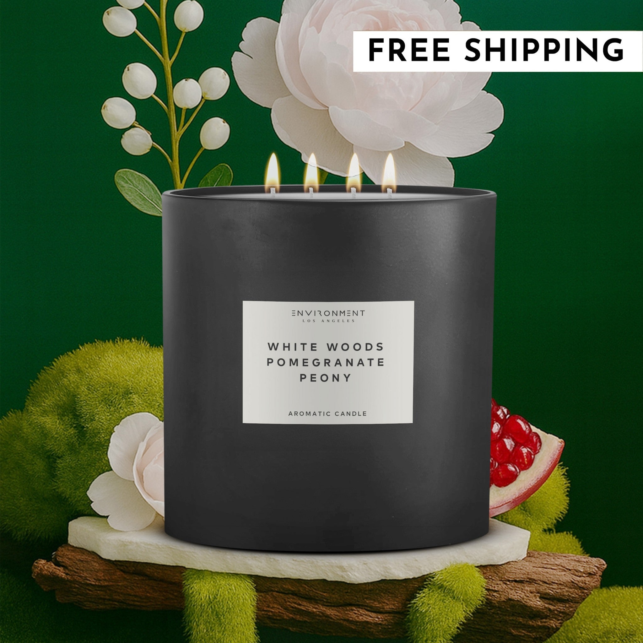 55oz White Woods | Pomegranate | Peony Candle (Inspired by The Aria Hotel®)