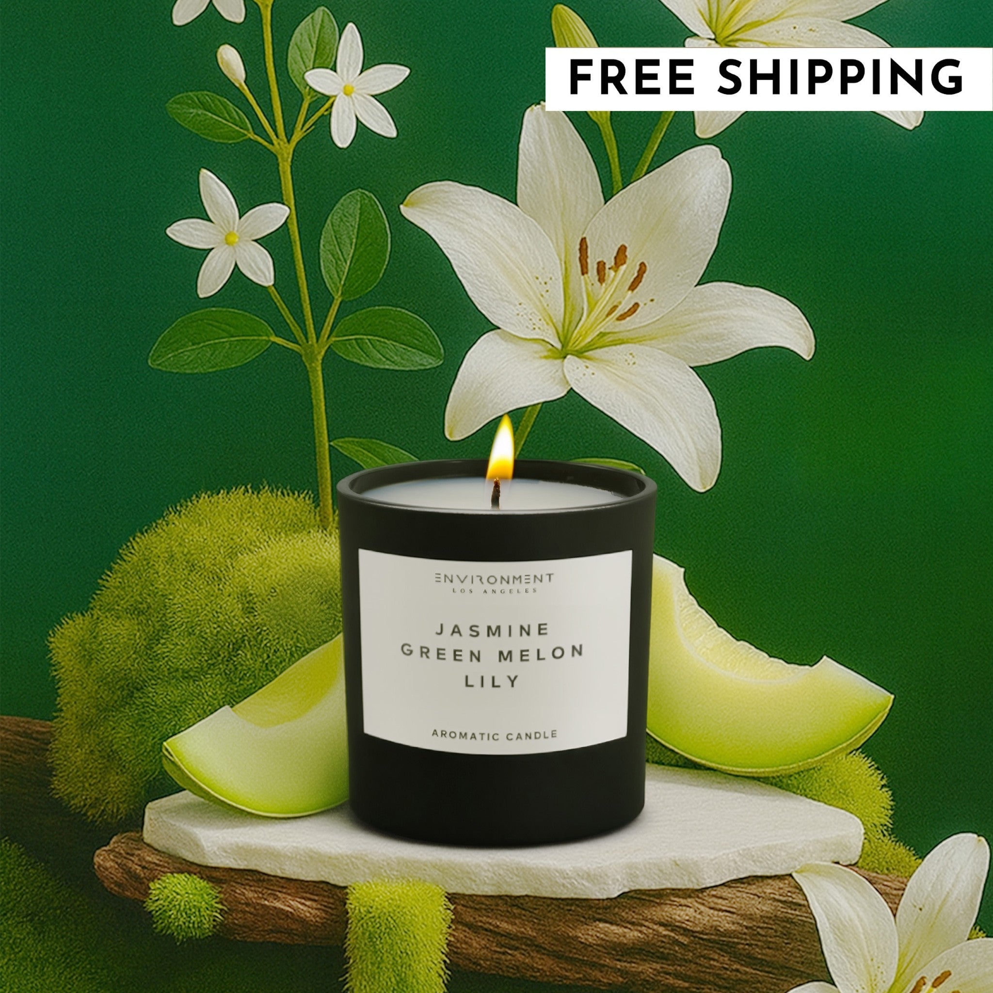 8oz Jasmine | Green Melon | Lily Candle with Lid and Box (Inspired by The Wynn Hotel®)