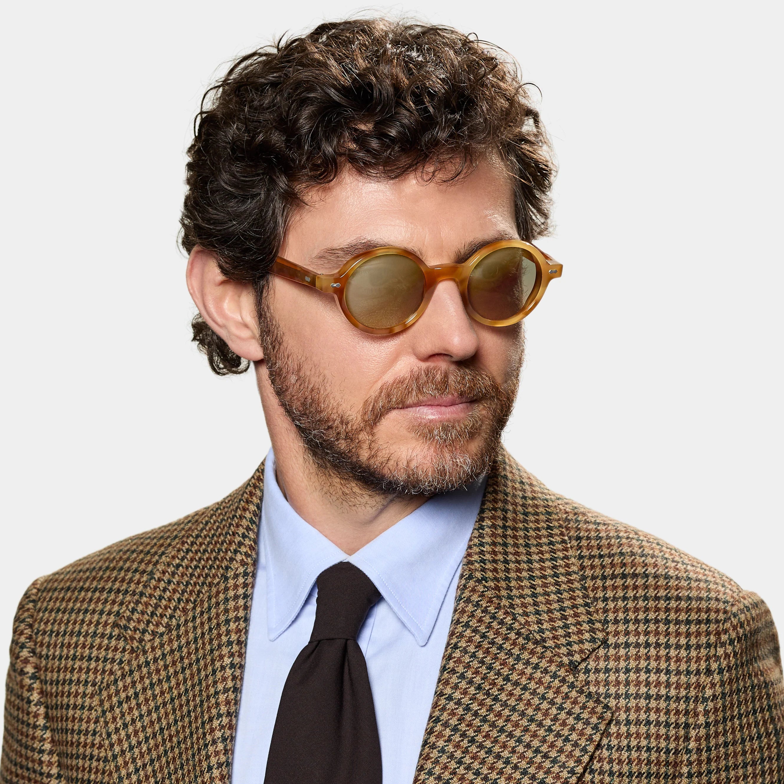 TBD Eyewear Giotto Golden Havana | Mirror Green Lens Sunglasses