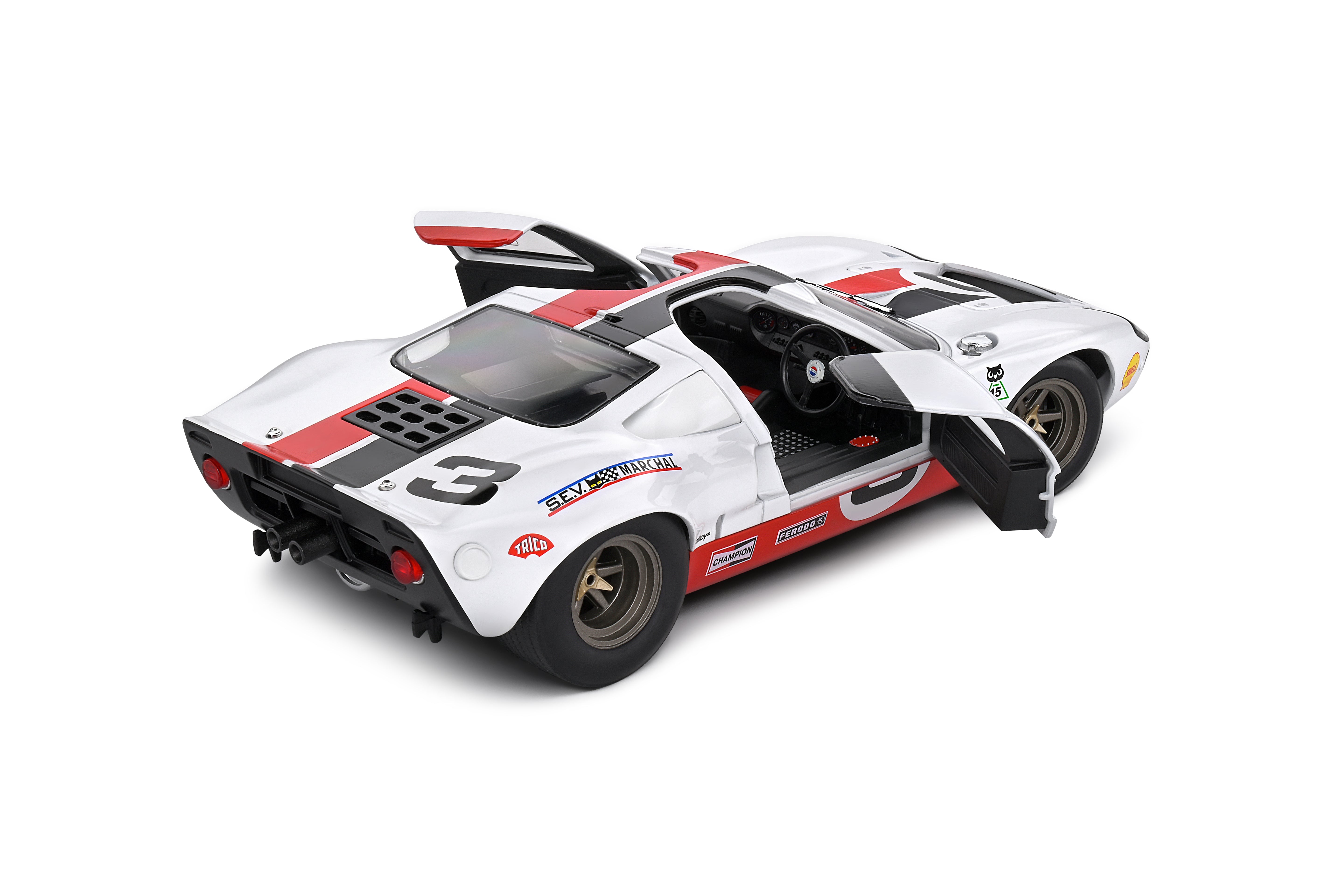 Solido Ford GT40 MK.1 Eric Dean Design White - 2015 1:18 Diecast Car S1803010