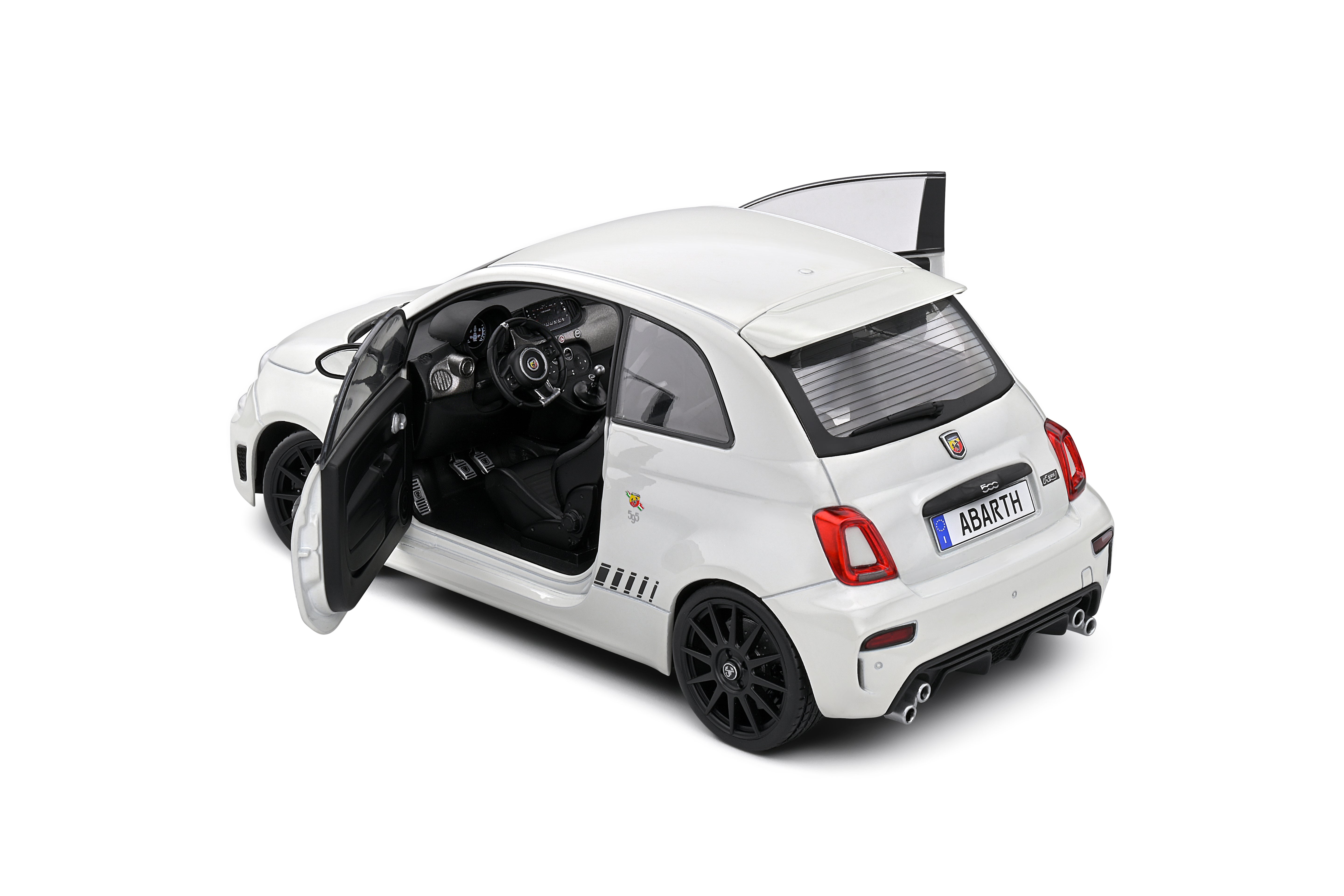Solido Fiat F595 Abarth White - 2022 1:18 Diecast Car S1811301