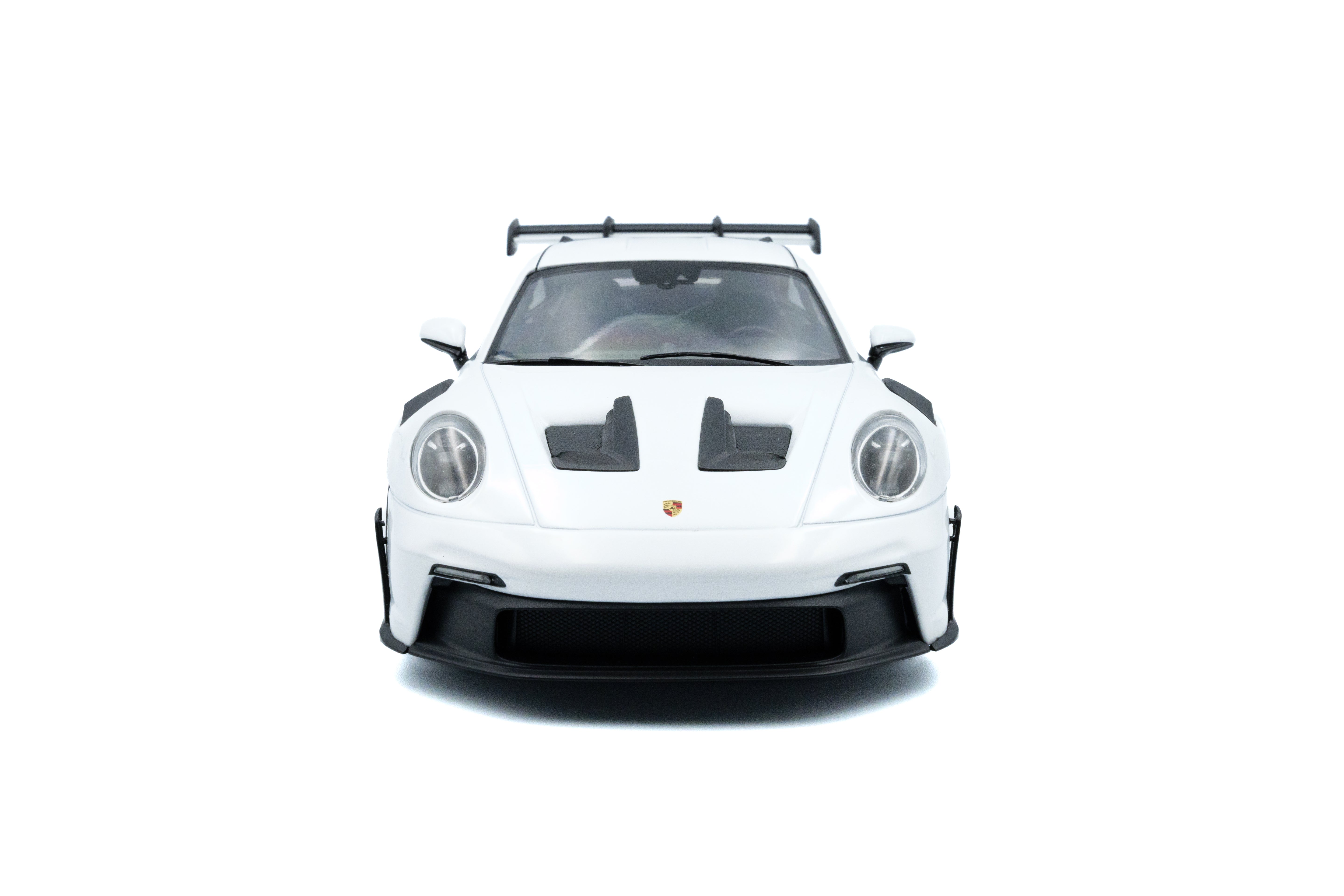 Solido Porsche 911 GT3 RS White with Blue Stripes - 2024 1:18 Diecast Car S1812102