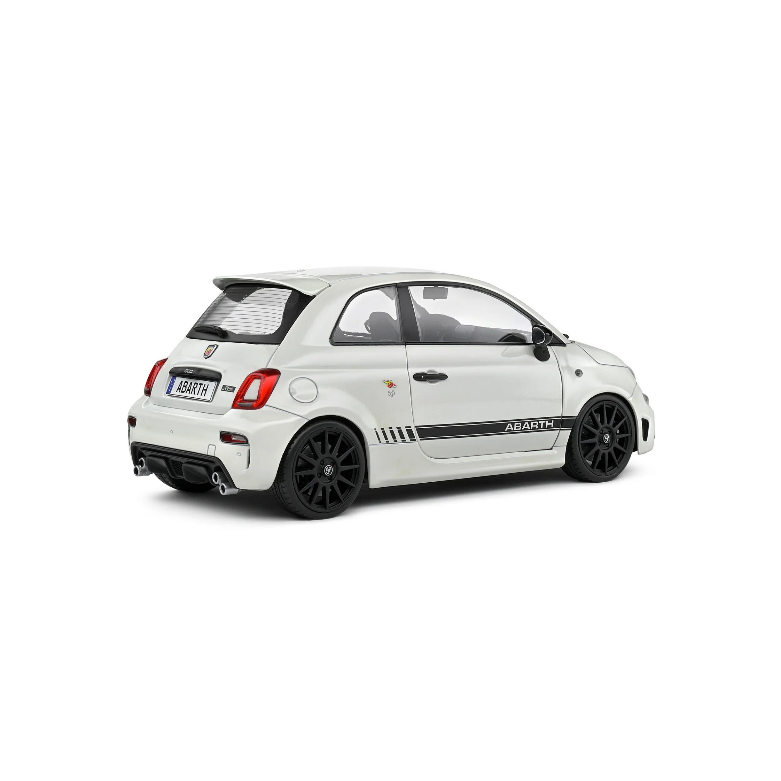 Solido Fiat F595 Abarth WHITE - 2022 1:18 Diecast Car Total Back