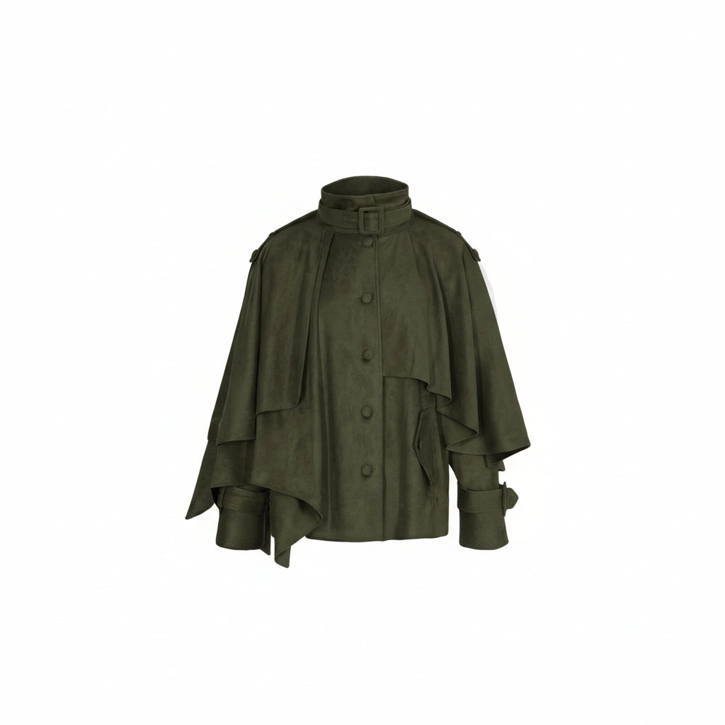Herfetch Cape Jacket Oil Green