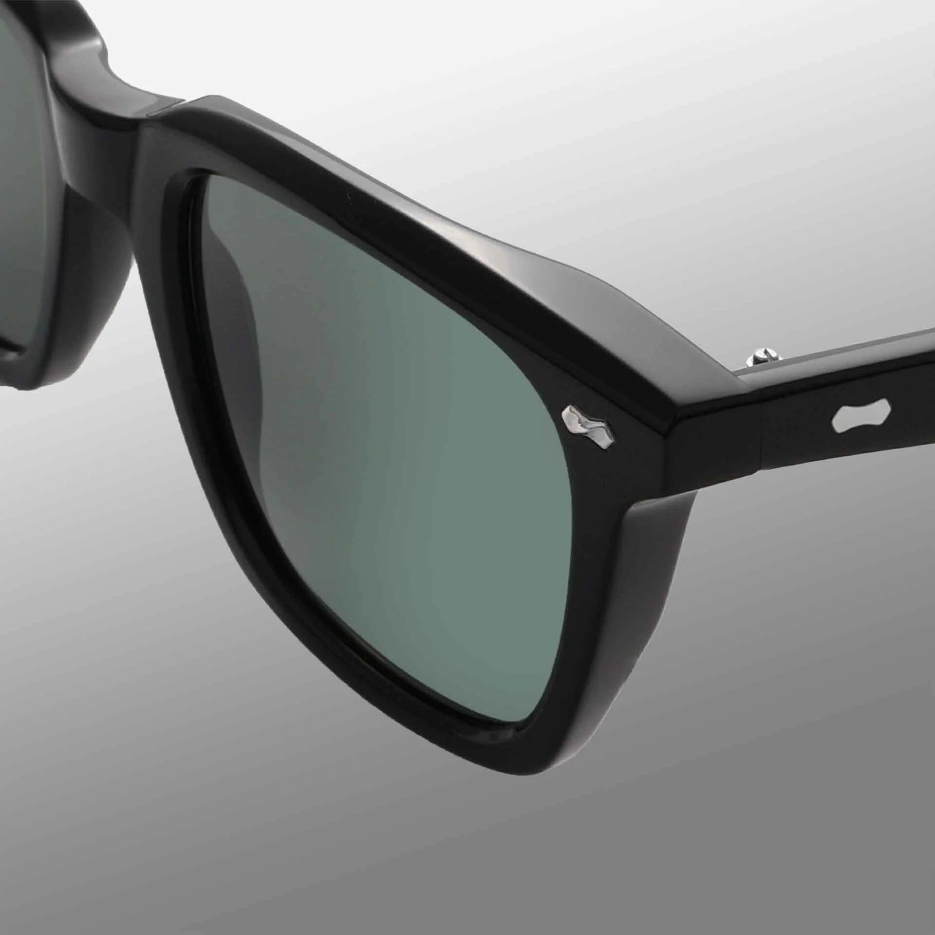 TBD Eyewear Carré Eco Black | Bottle Green Lens Sunglasses