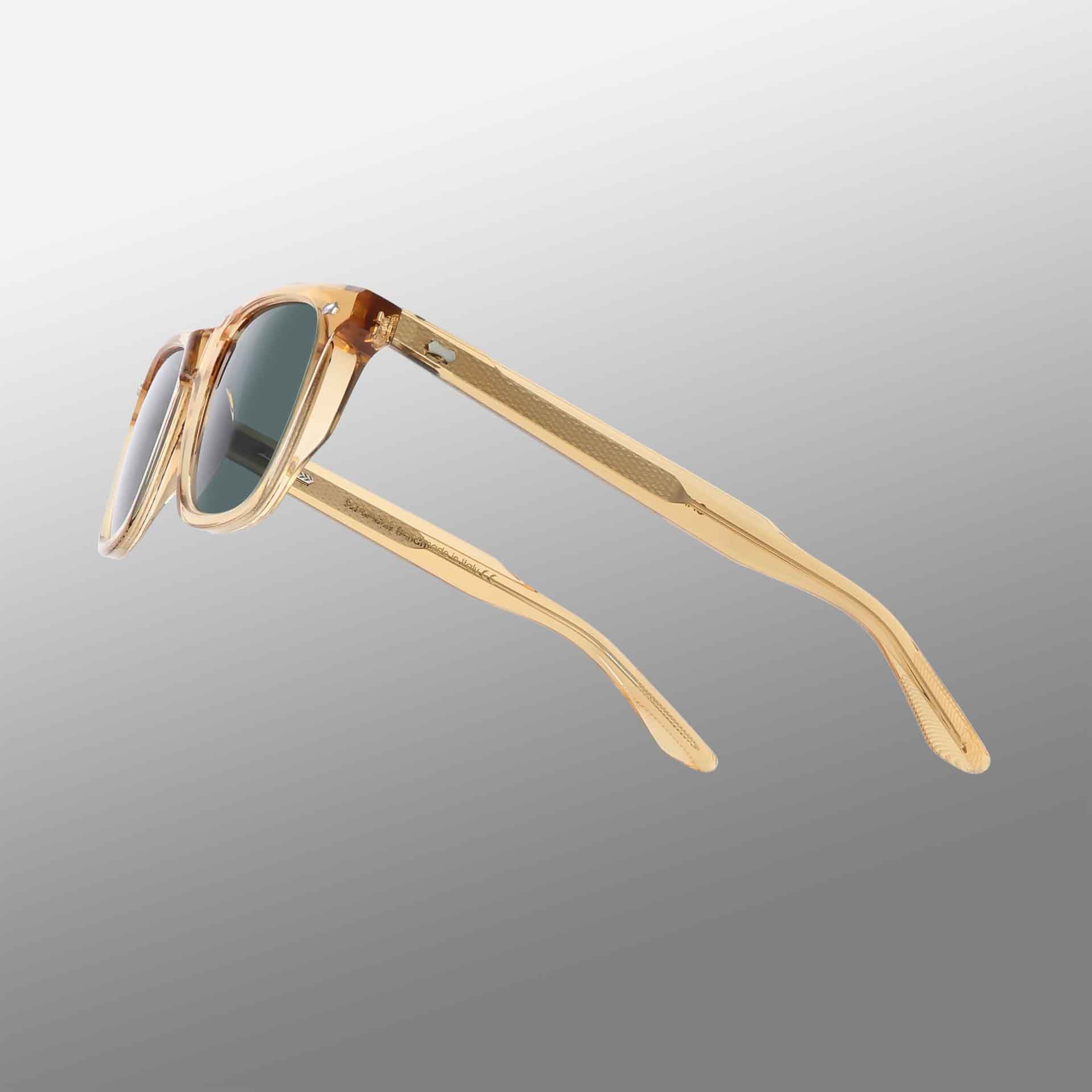 TBD Eyewear Carré Eco Champagne | Bottle Green Lens Sunglasses