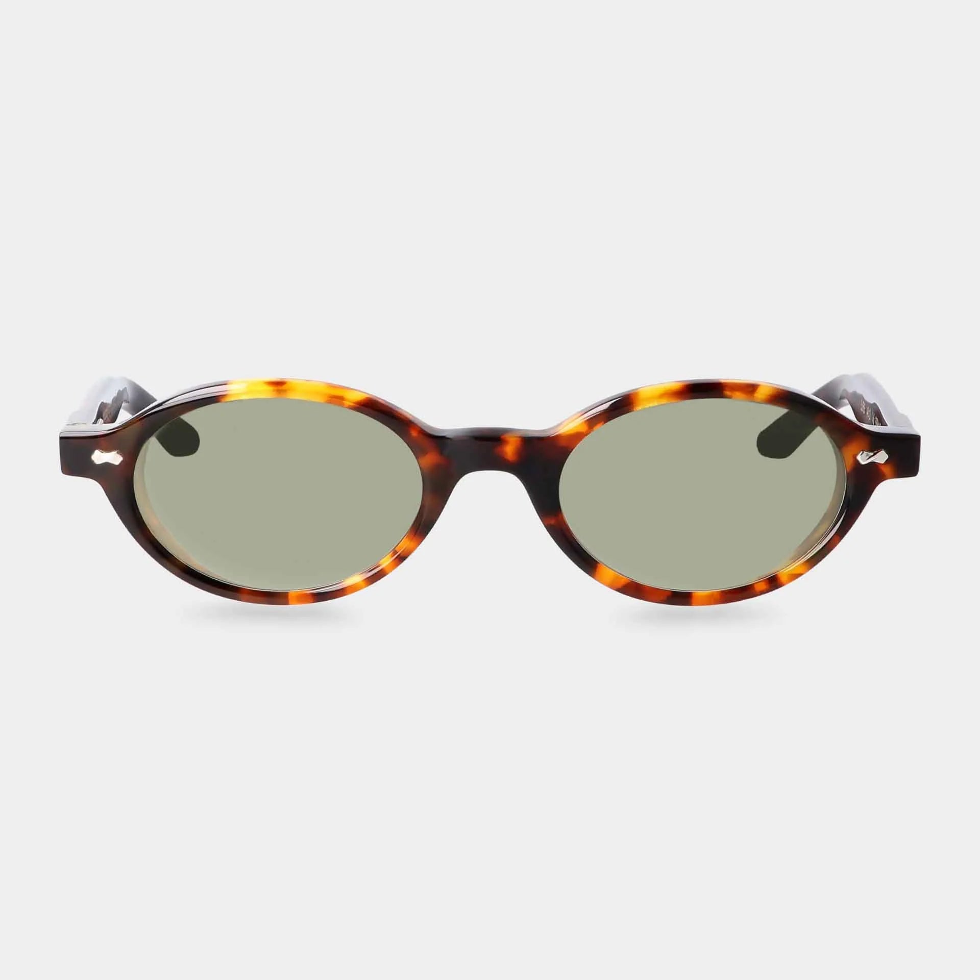 TBD Eyewear Ellipse Eco Spotted Havana | Mirror Green Lens Sunglasses