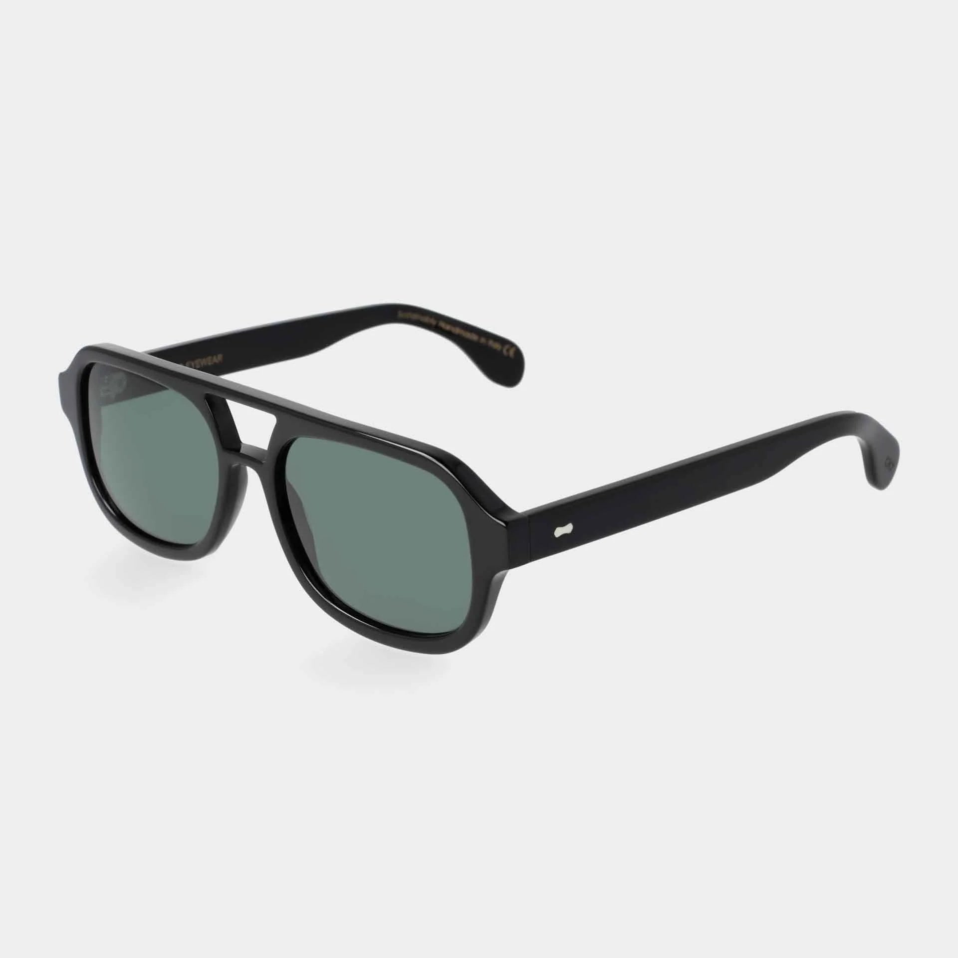TBD Eyewear Gianni Eco Black | Bottle Green Lens Sunglasses