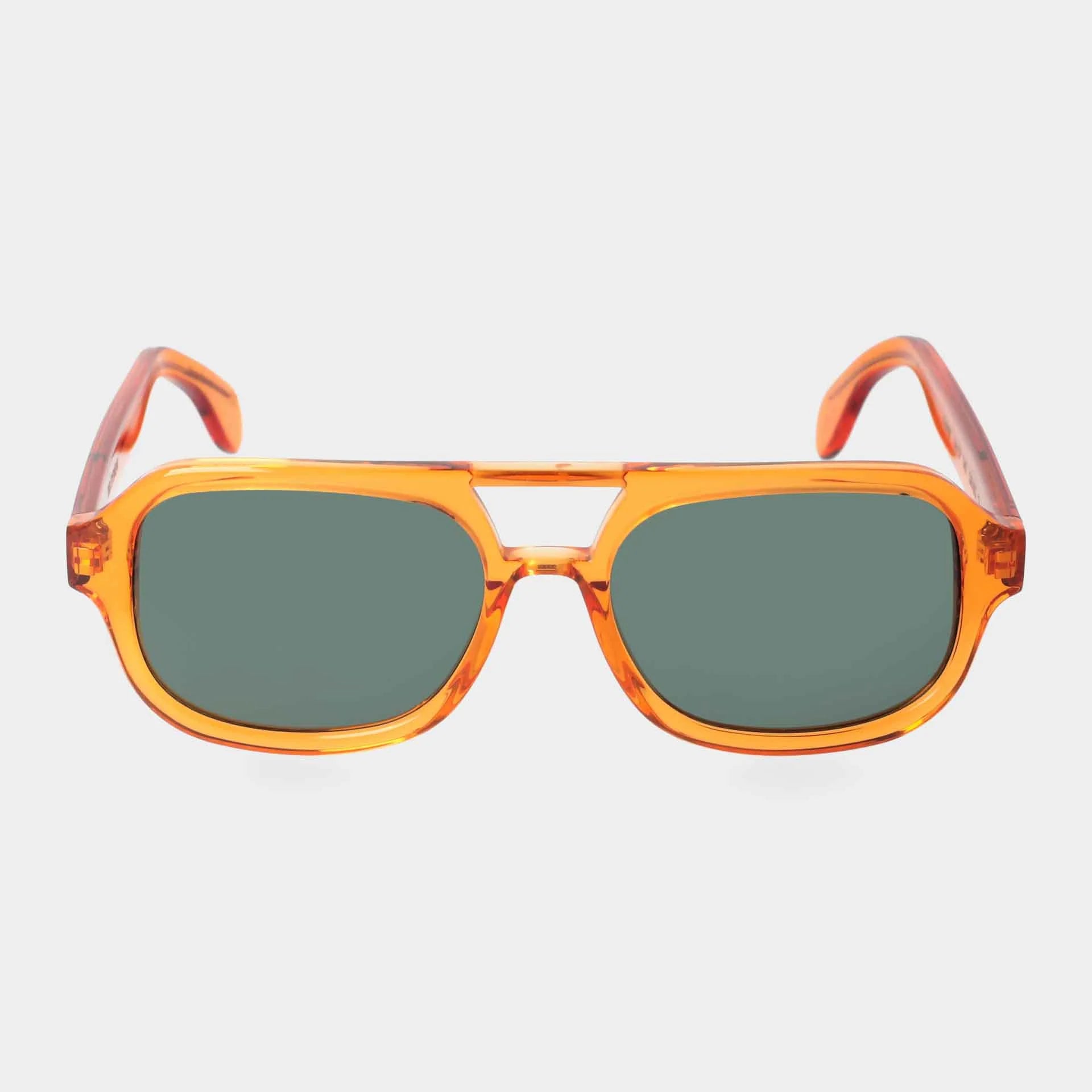 TBD Eyewear Gianni Tangerine | Bottle Green Lens Sunglasses