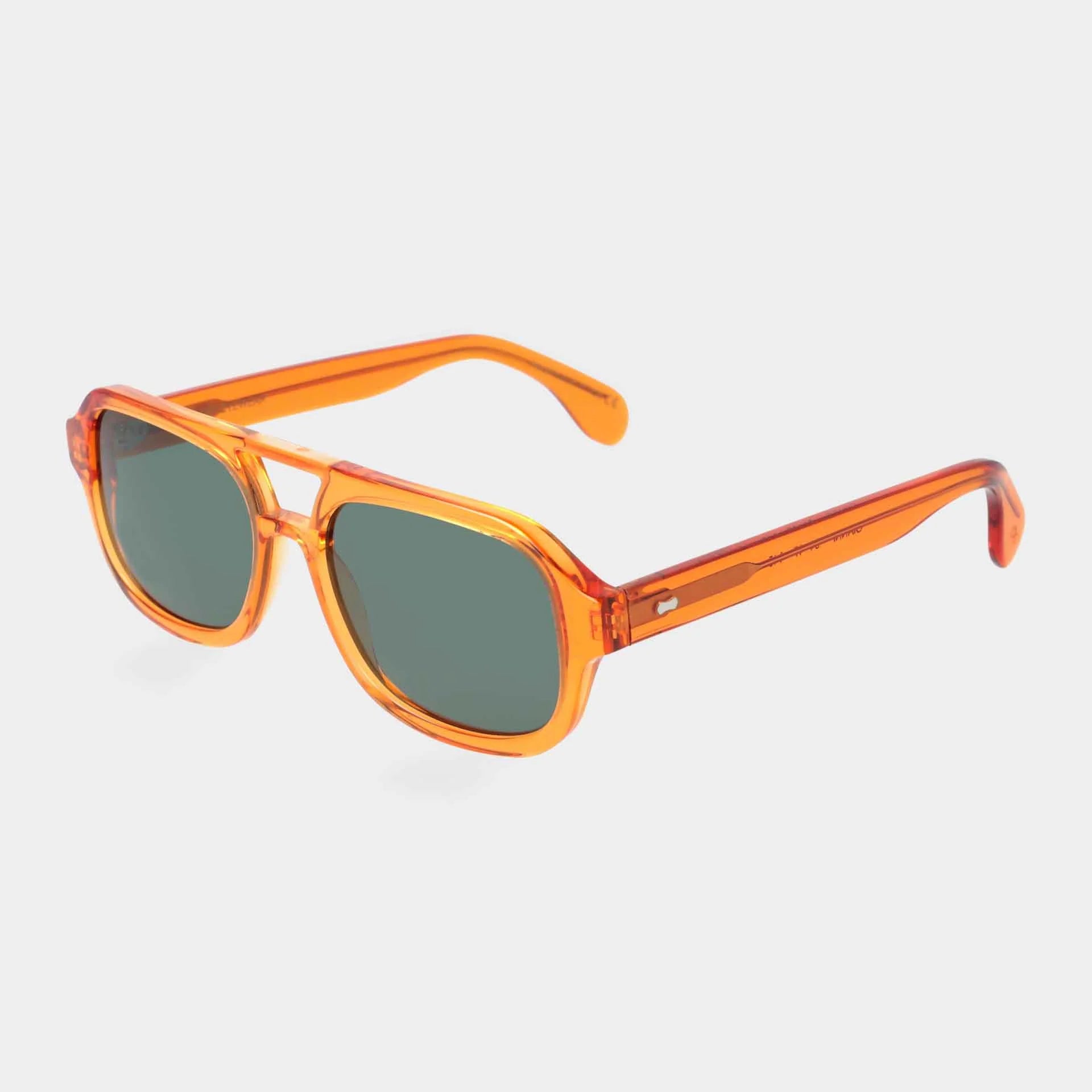 TBD Eyewear Gianni Tangerine | Bottle Green Lens Sunglasses