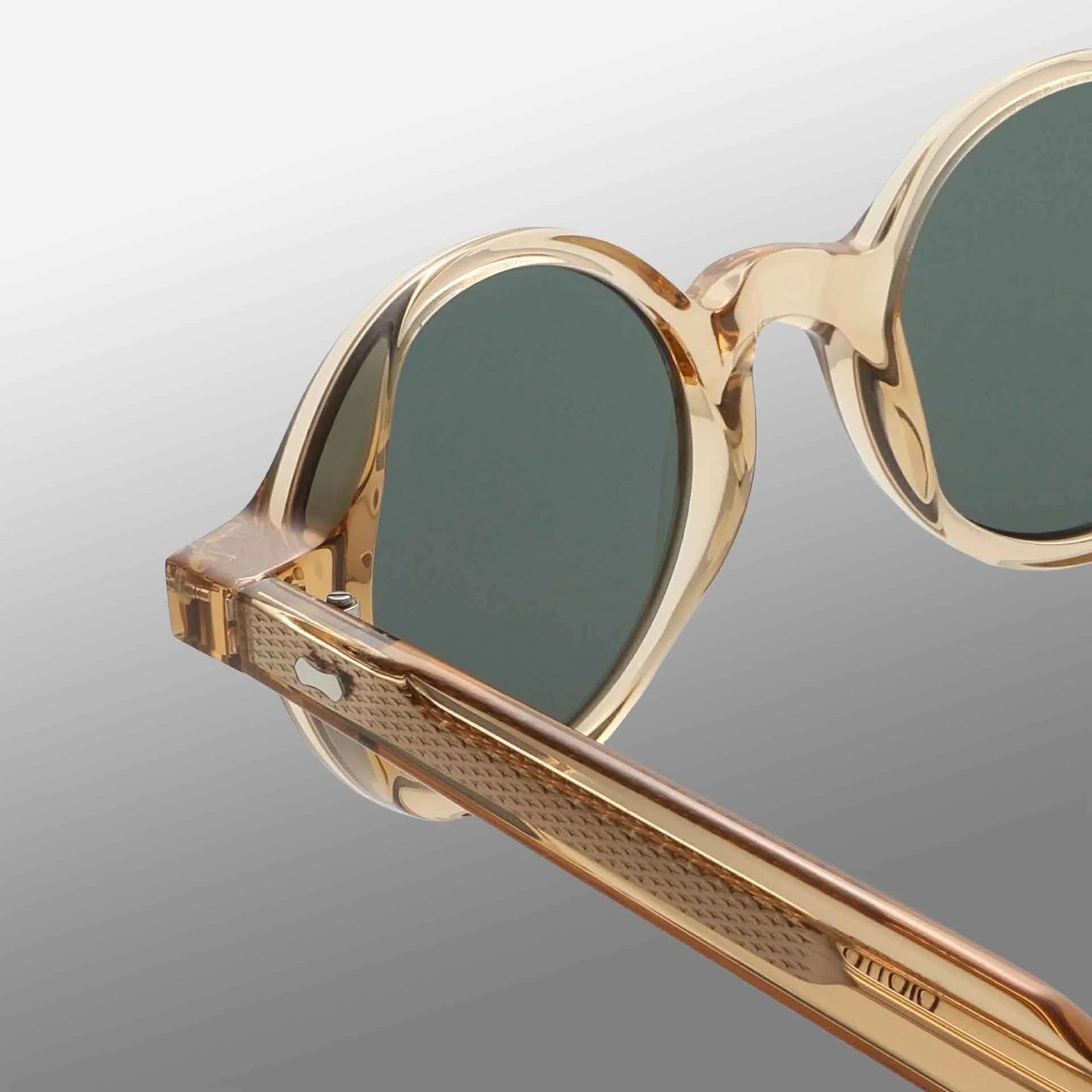 TBD Eyewear Giotto Eco Champagne | Bottle Green Lens Sunglasses