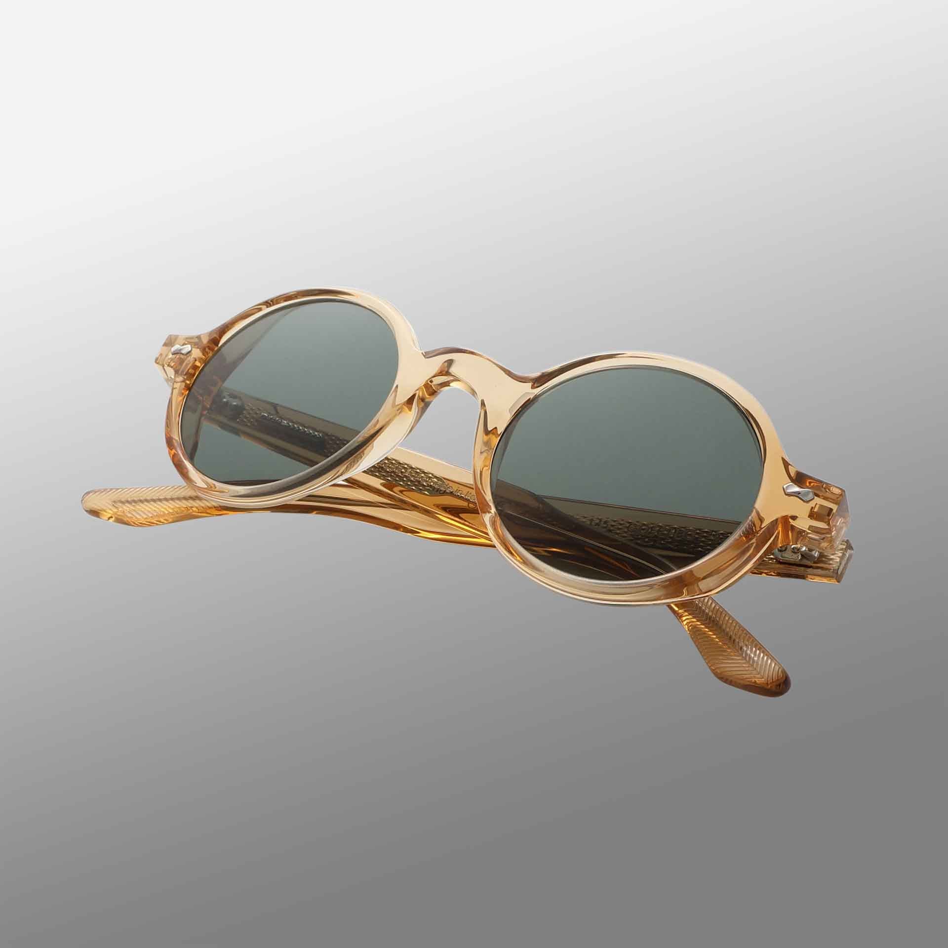 TBD Eyewear Giotto Eco Champagne | Bottle Green Lens Sunglasses