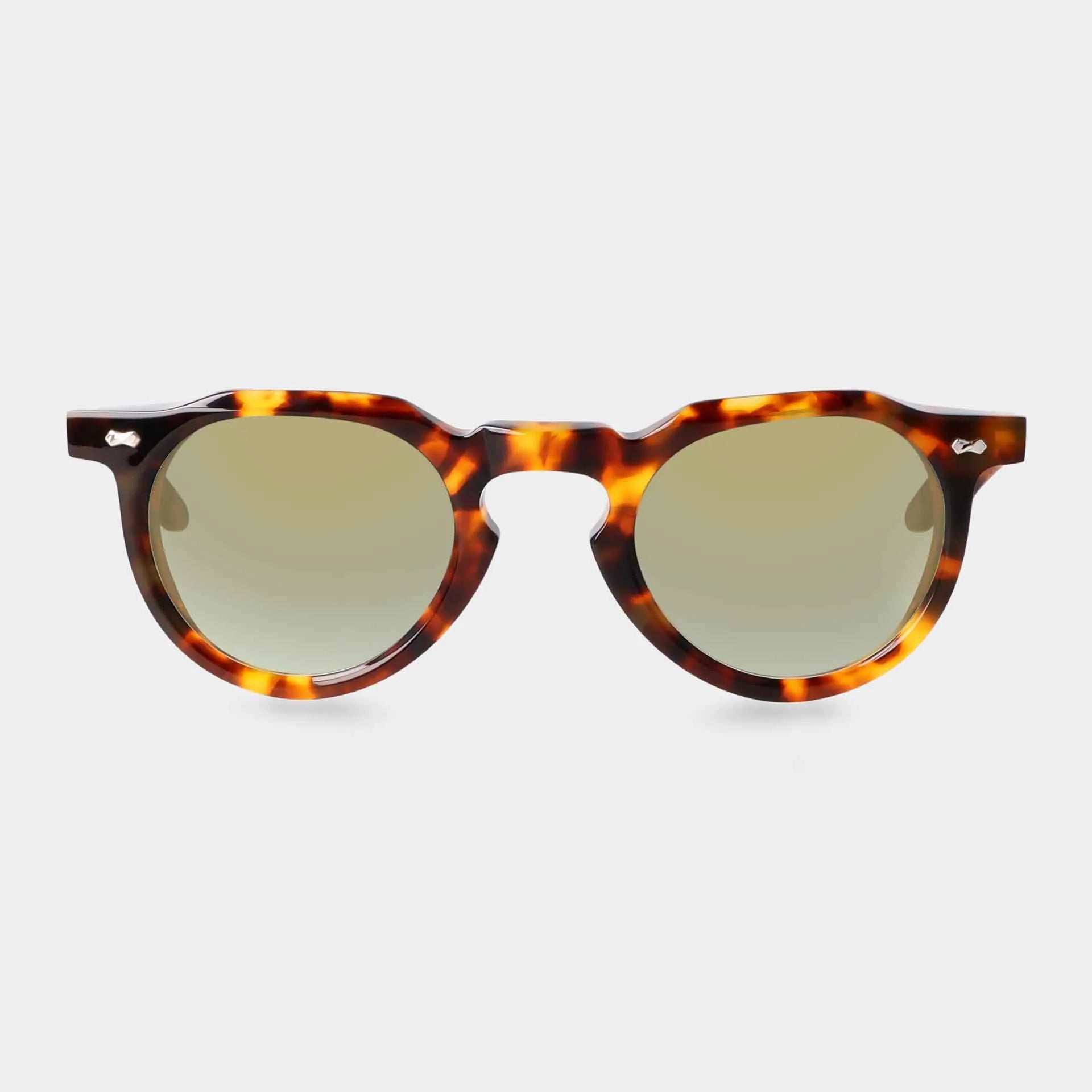 TBD Eyewear Hem Eco Spotted Havana | Mirror Green Lens Sunglasses
