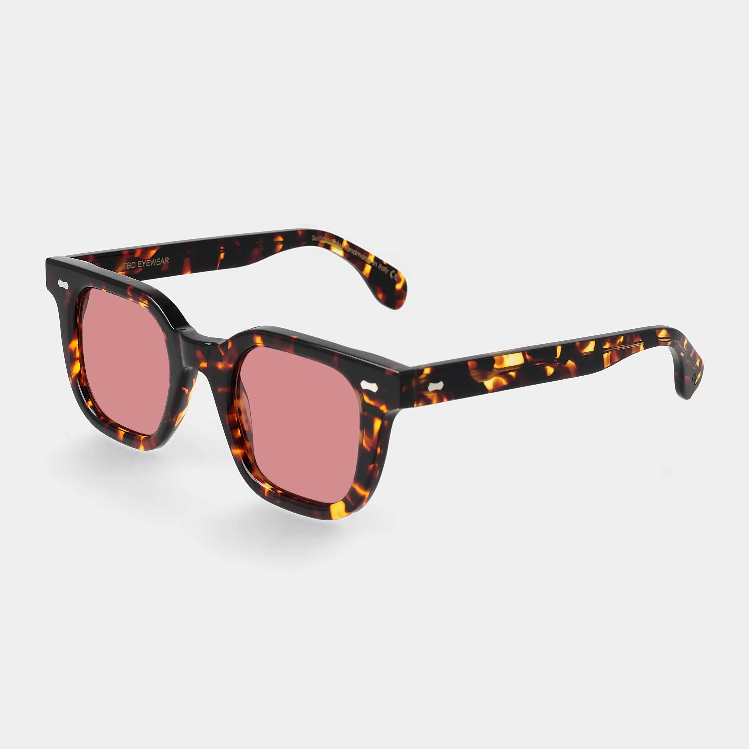 TBD Eyewear Mastro Eco Dark Havana | Red Lens Sunglasses