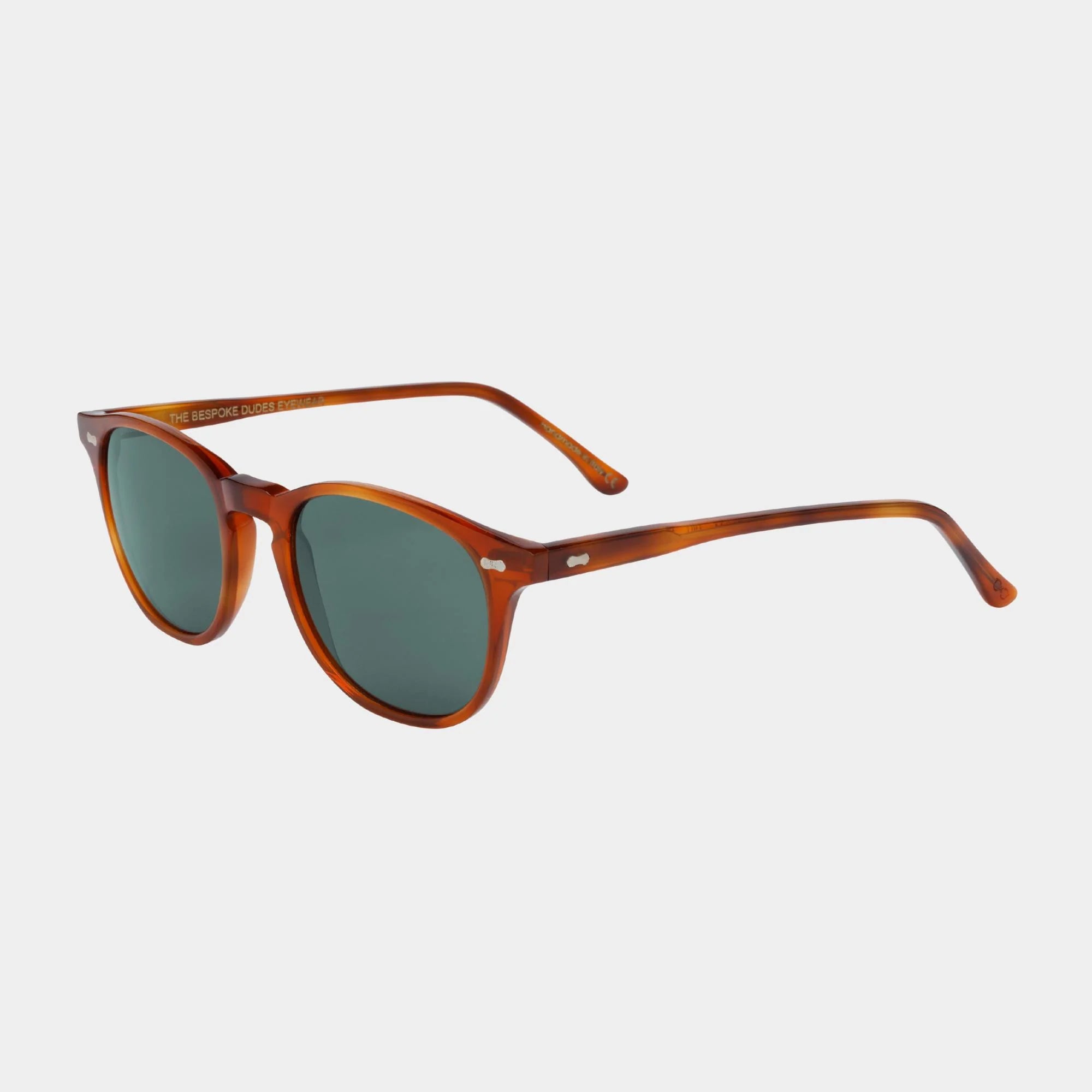TBD Eyewear Shetland Classic Tortoise Bottle Green Lens Sunglasses Angle