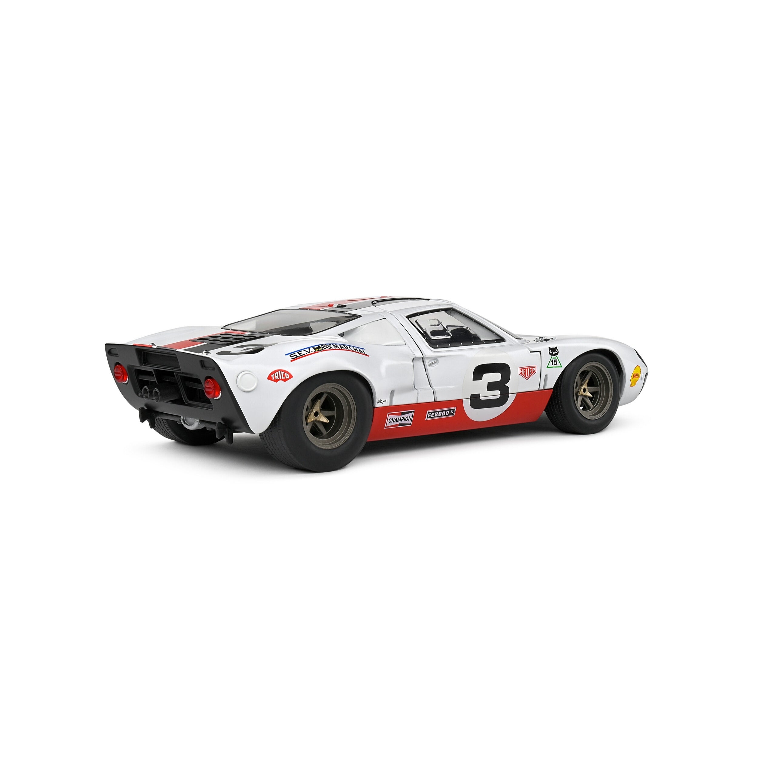 Solido Ford GT40 MK.1 Eric Dean Design White - 2015 1:18 Diecast Car Total Back