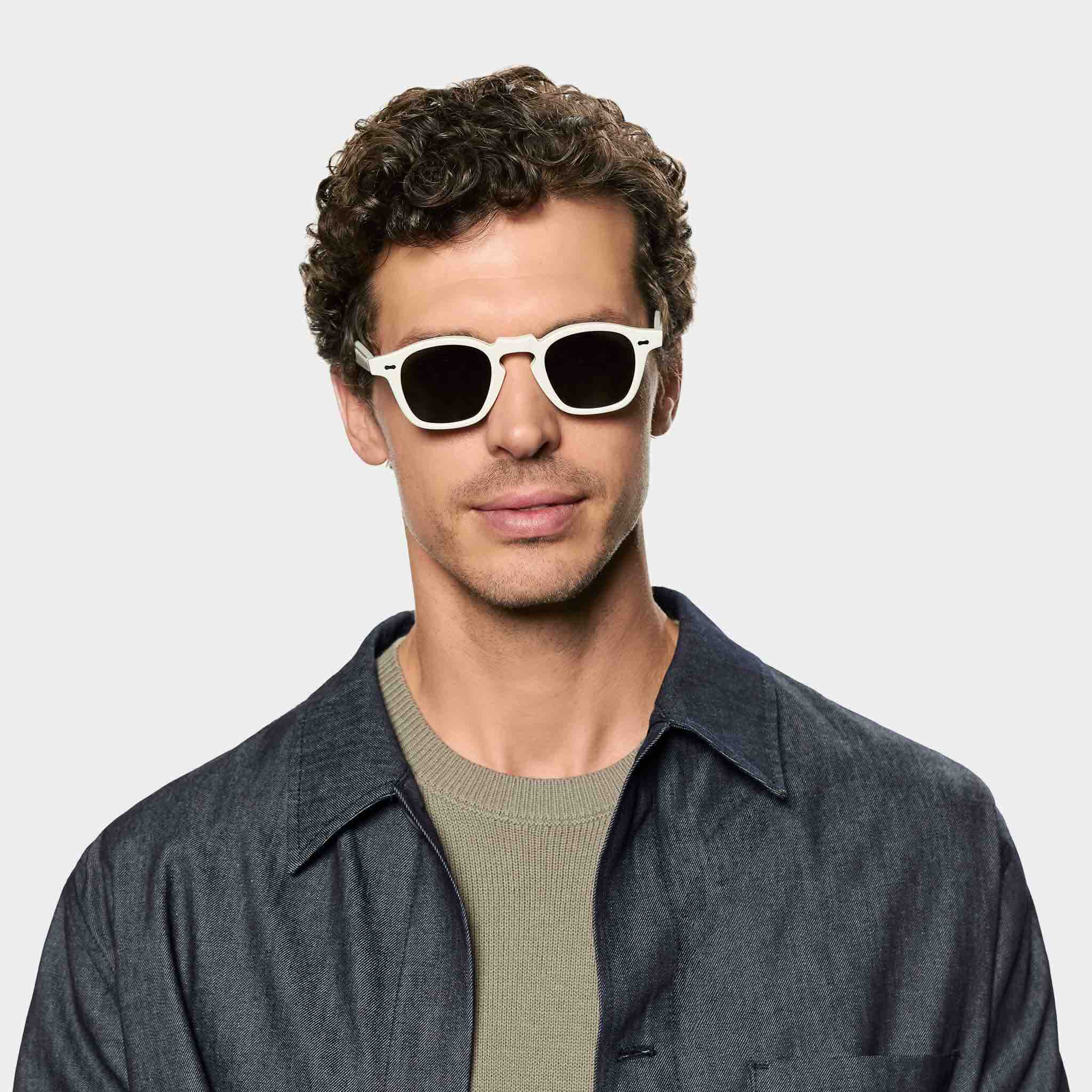 TBD Eyewear Cord White | Grey Lens Sunglasses