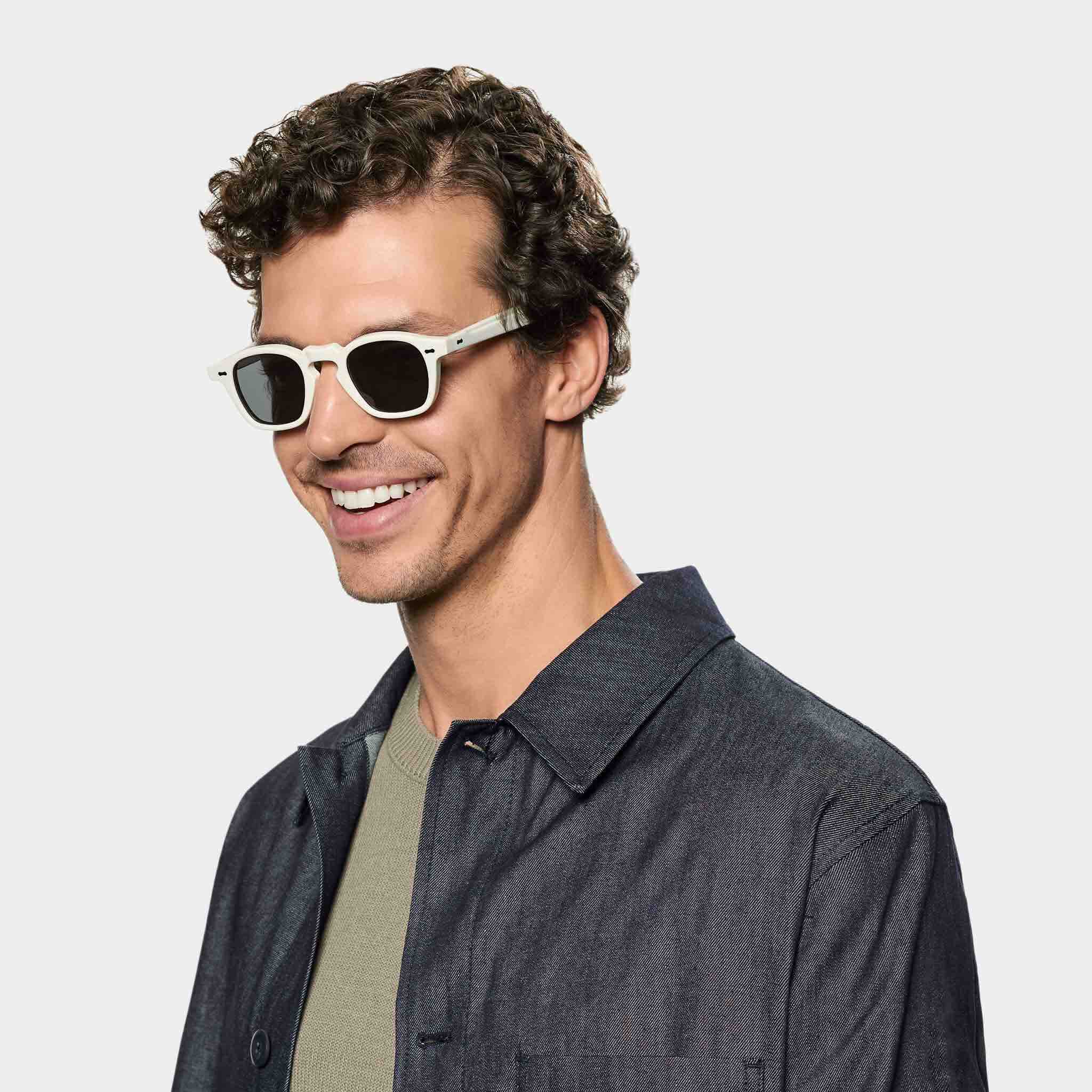TBD Eyewear Cord White | Grey Lens Sunglasses