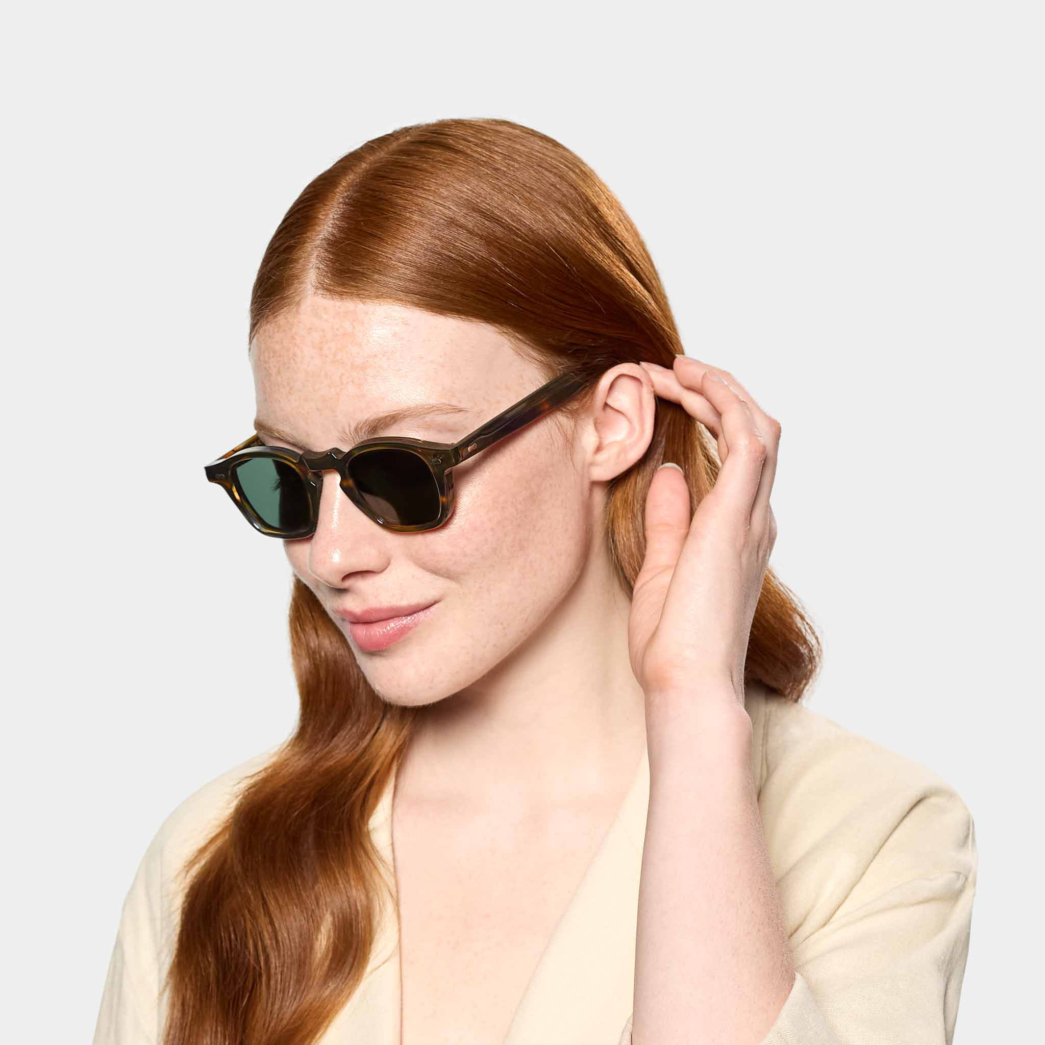 TBD Eyewear Cord River Bottle Green Lens Sunglasses Woman