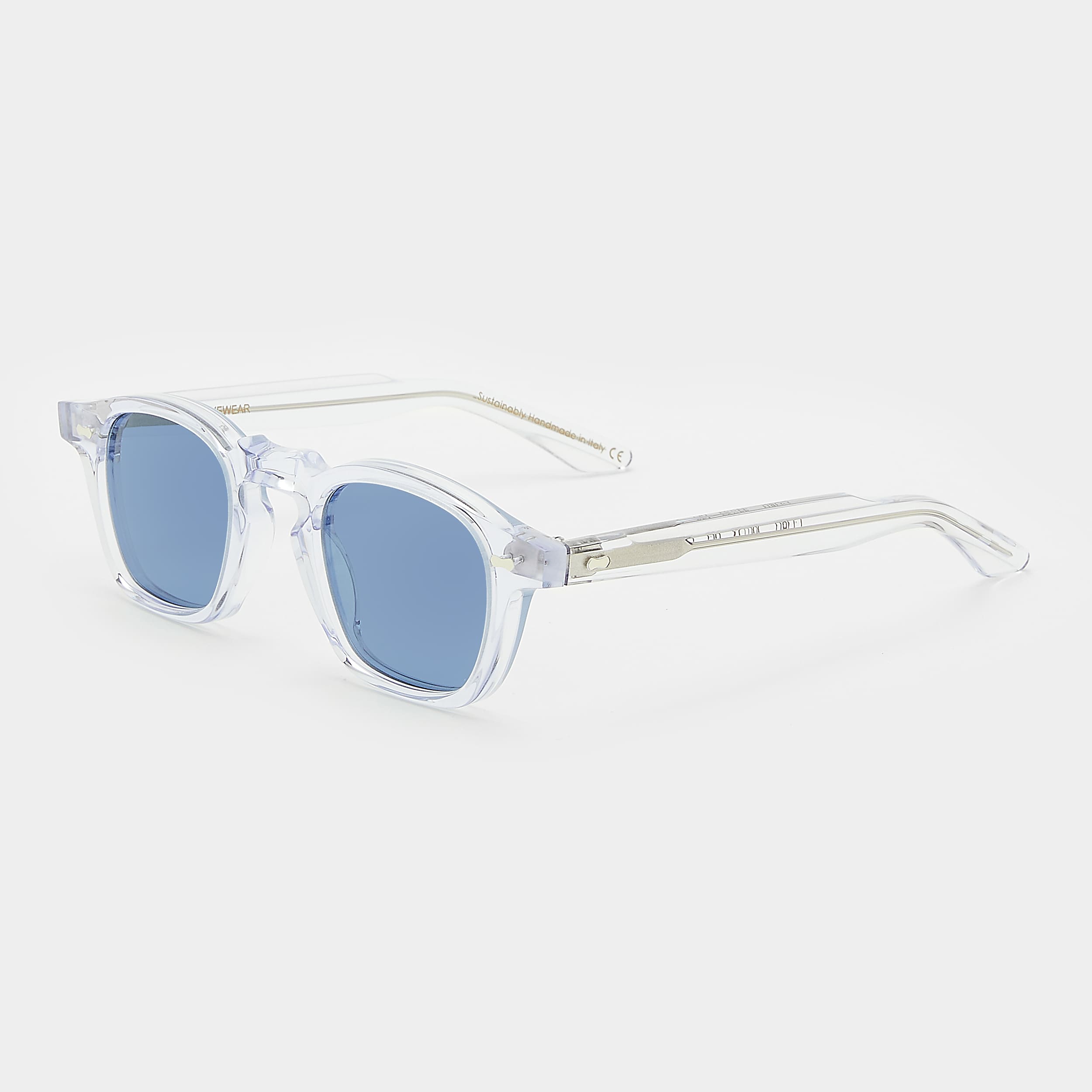 TBD Eyewear Cord Eco Transparent Blue Lens Sunglasses Angle