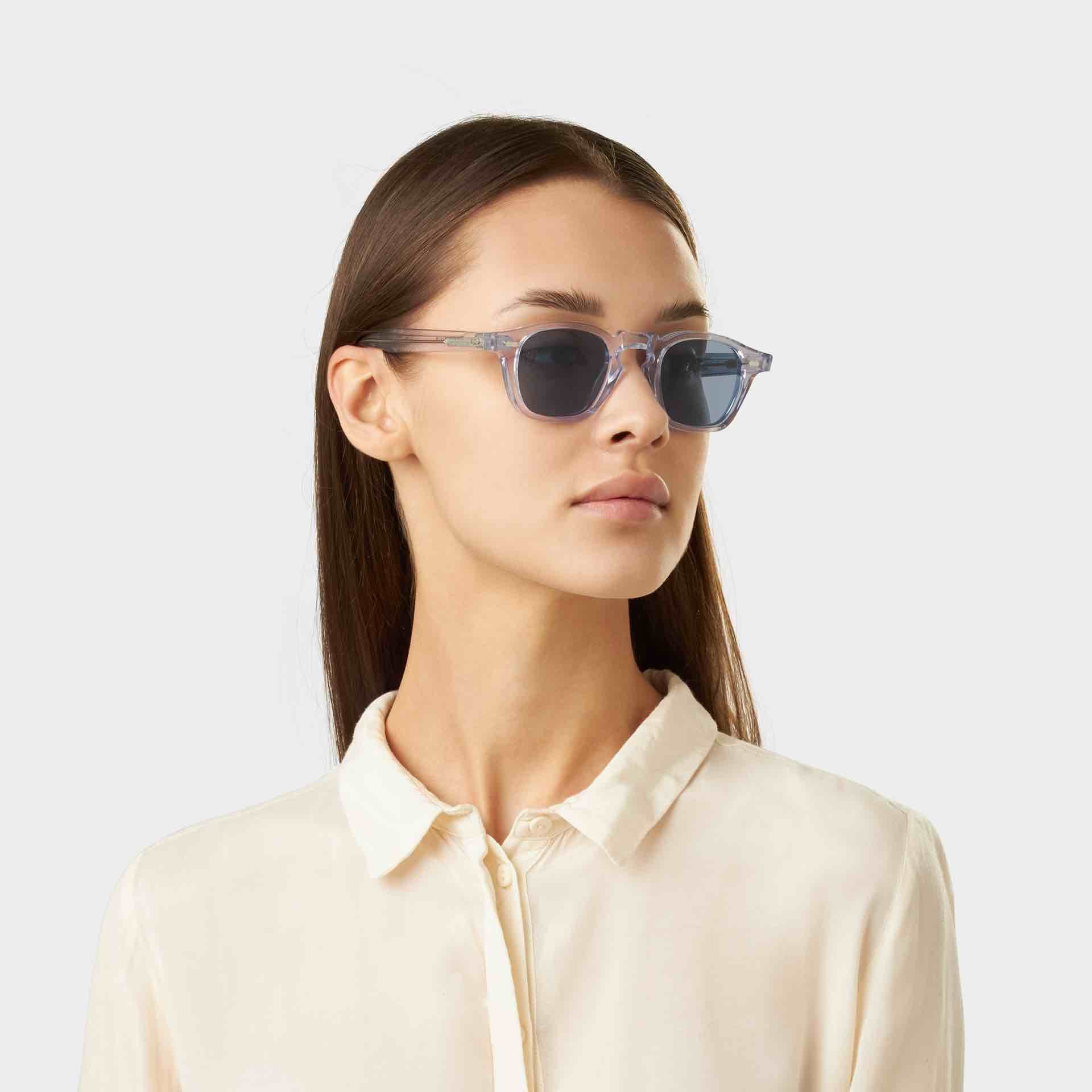 TBD Eyewear Cord Eco Transparent Blue Lens Sunglasses Woman