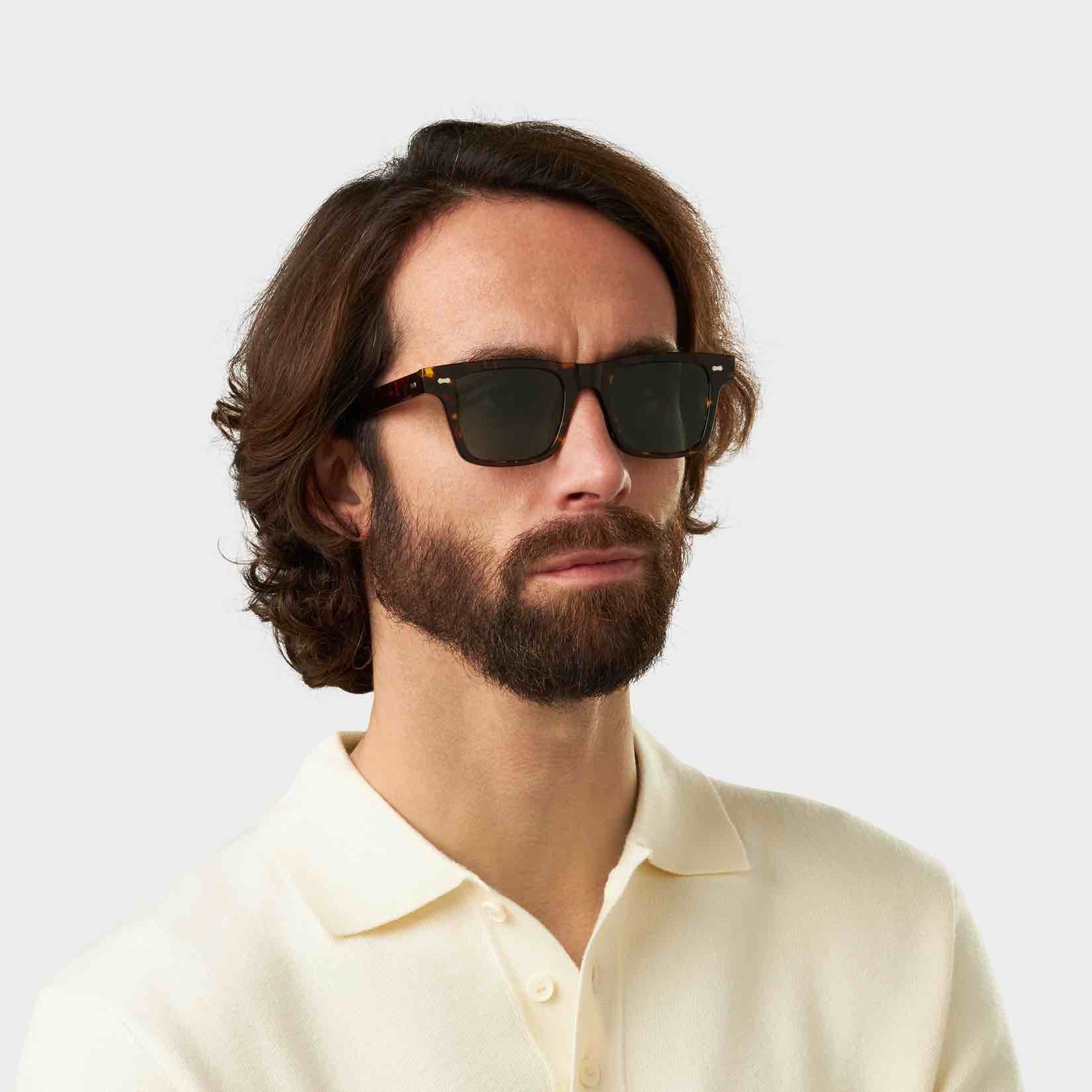 TBD Eyewear Denim Eco Dark Havana Bottle Green Lens Sunglasses Man