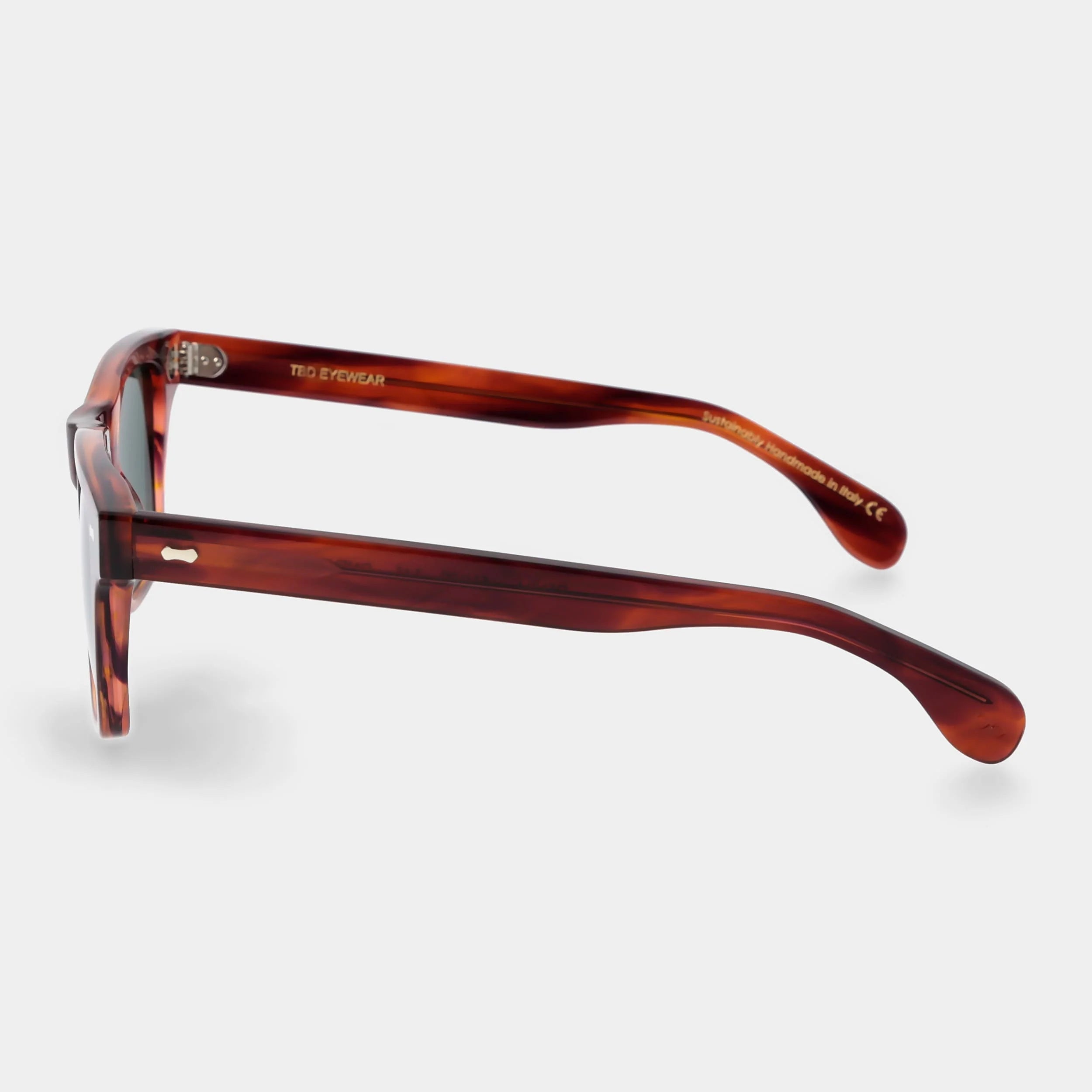 TBD Eyewear Denim Eco Havana Bottle Green Lens Sunglasses Side