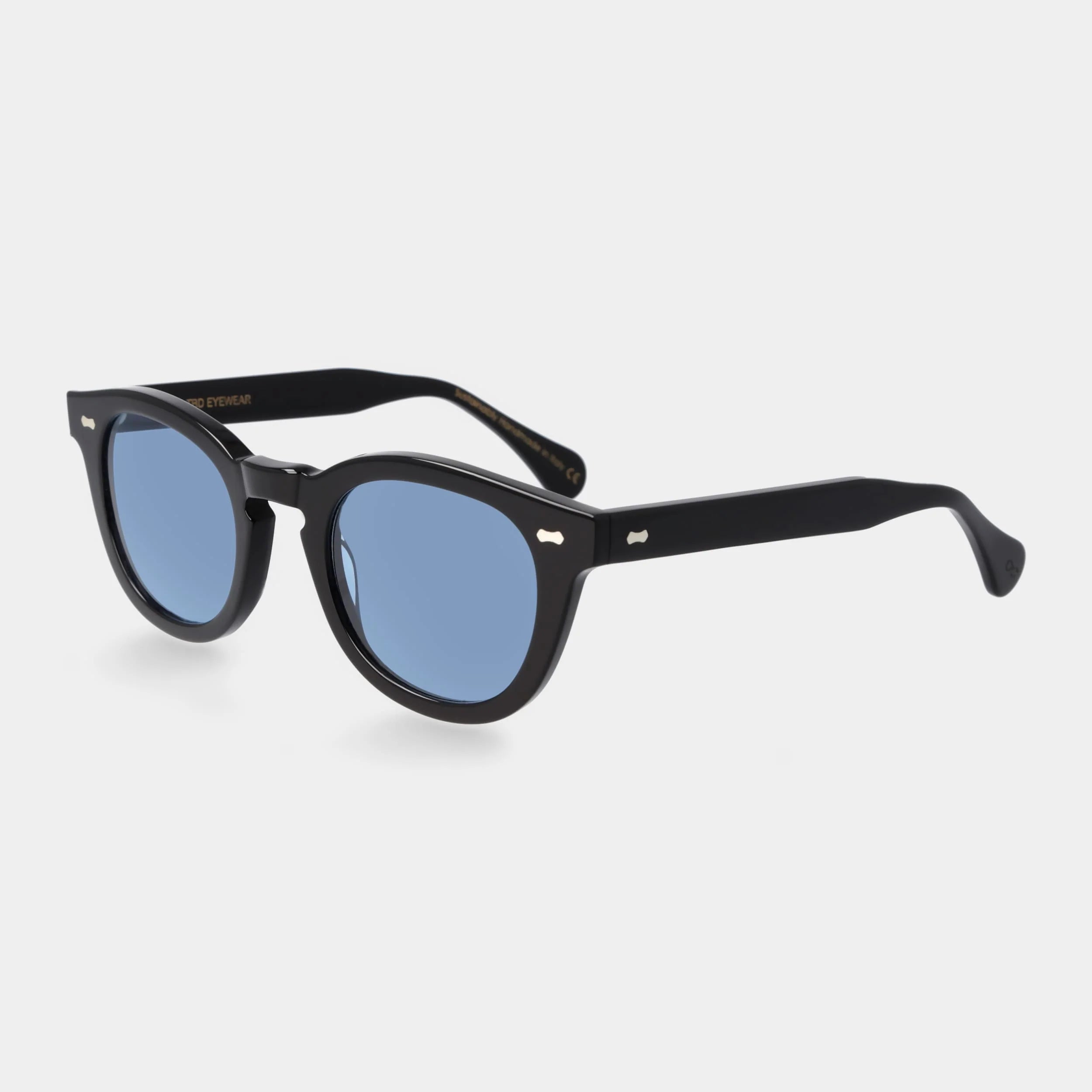 TBD Eyewear Donegal Eco Black Blue Lens Sunglasses Angle