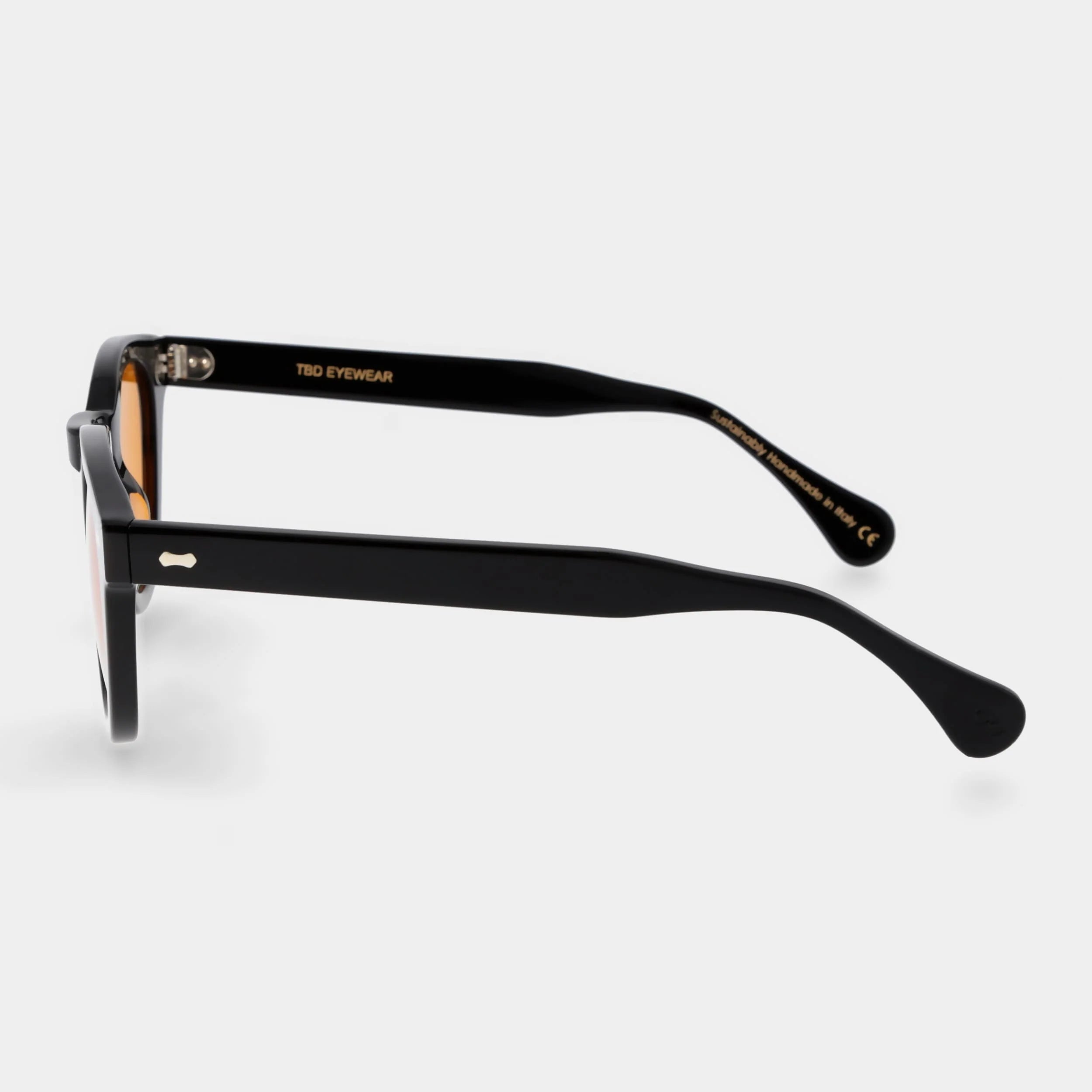 TBD Eyewear Donegal Eco Black Orange Lens Sunglasses Side