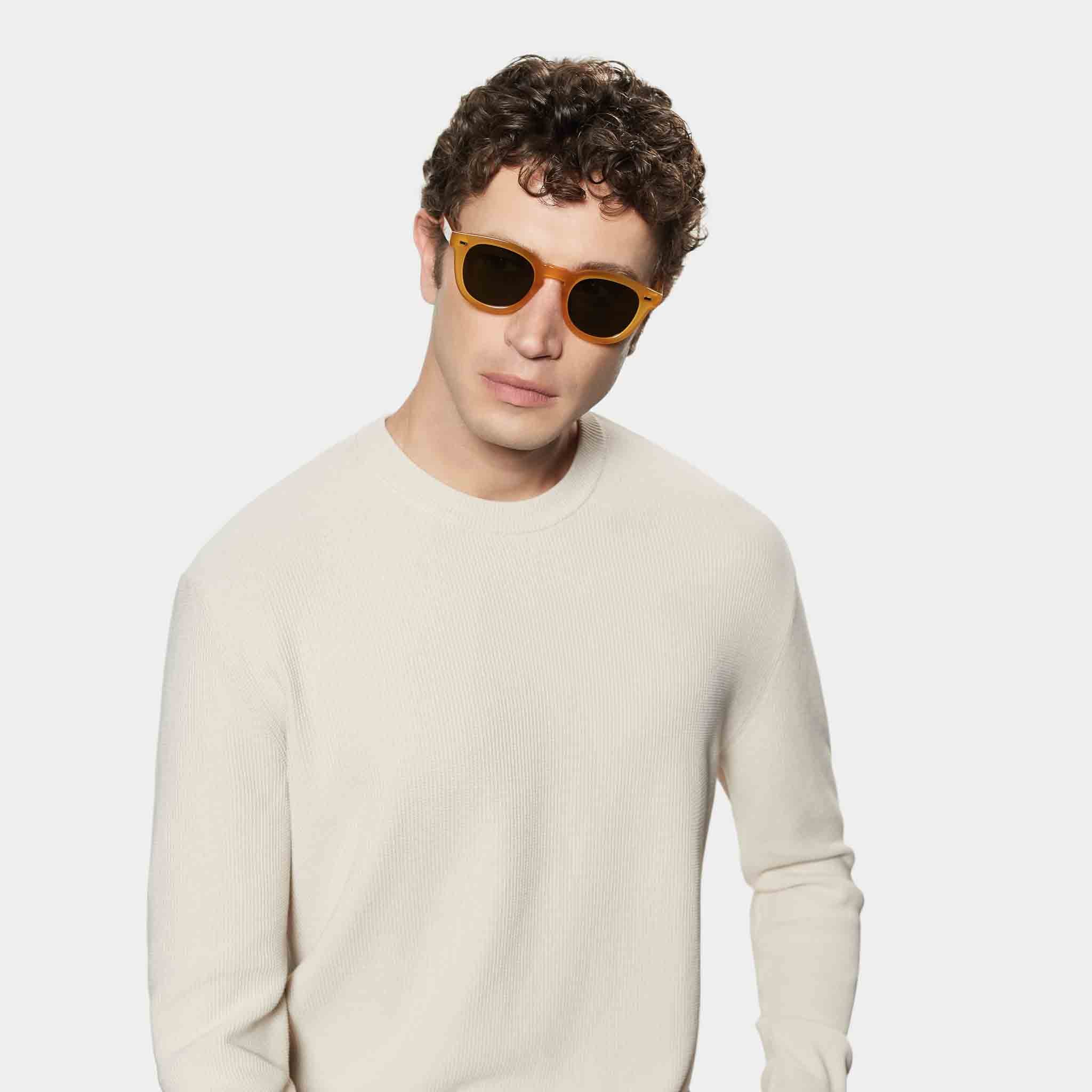 TBD Eyewear Donegal Eco Honey Bottle Green Lens Sunglasses Man