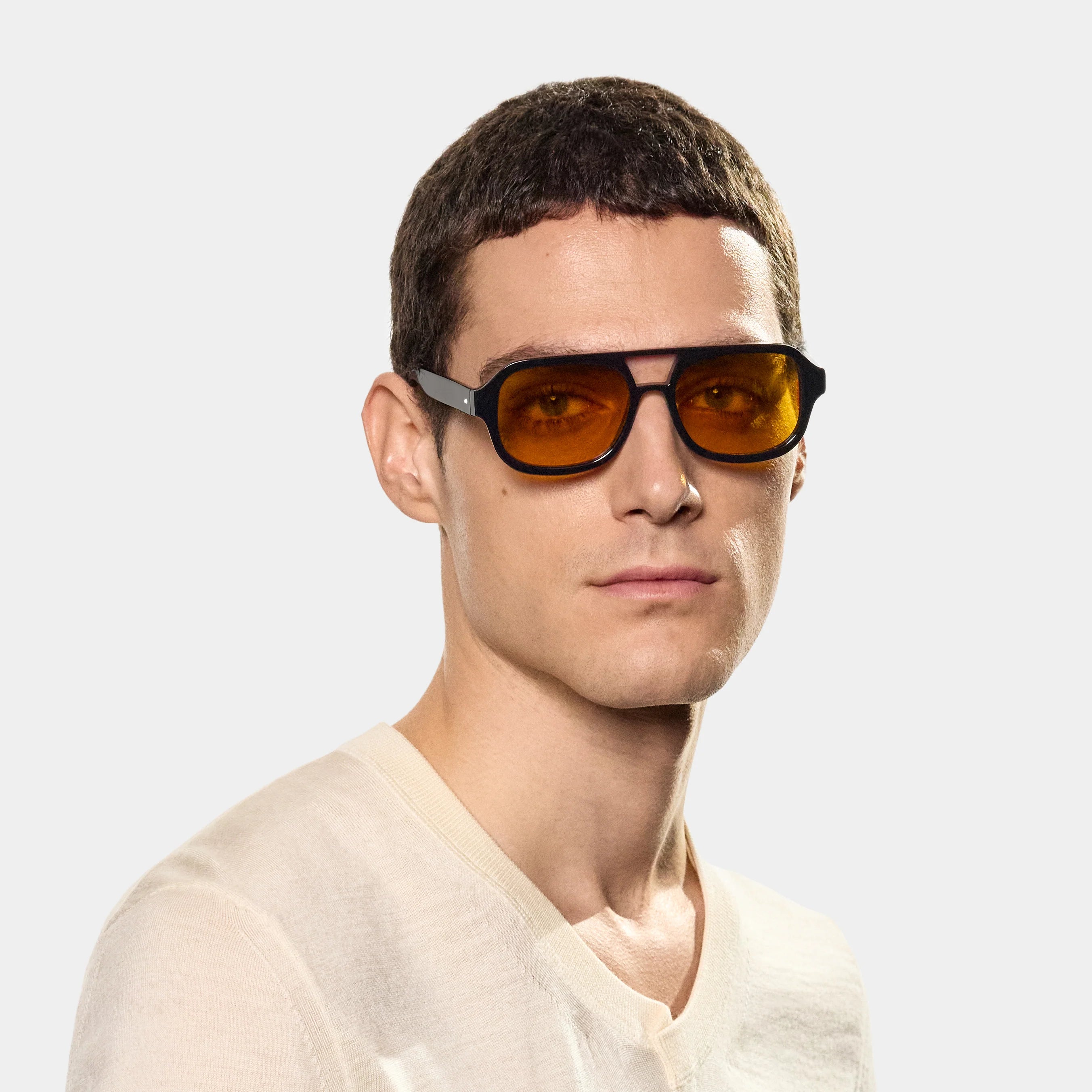 TBD Eyewear Gianni Black Orange Lens Sunglasses Man