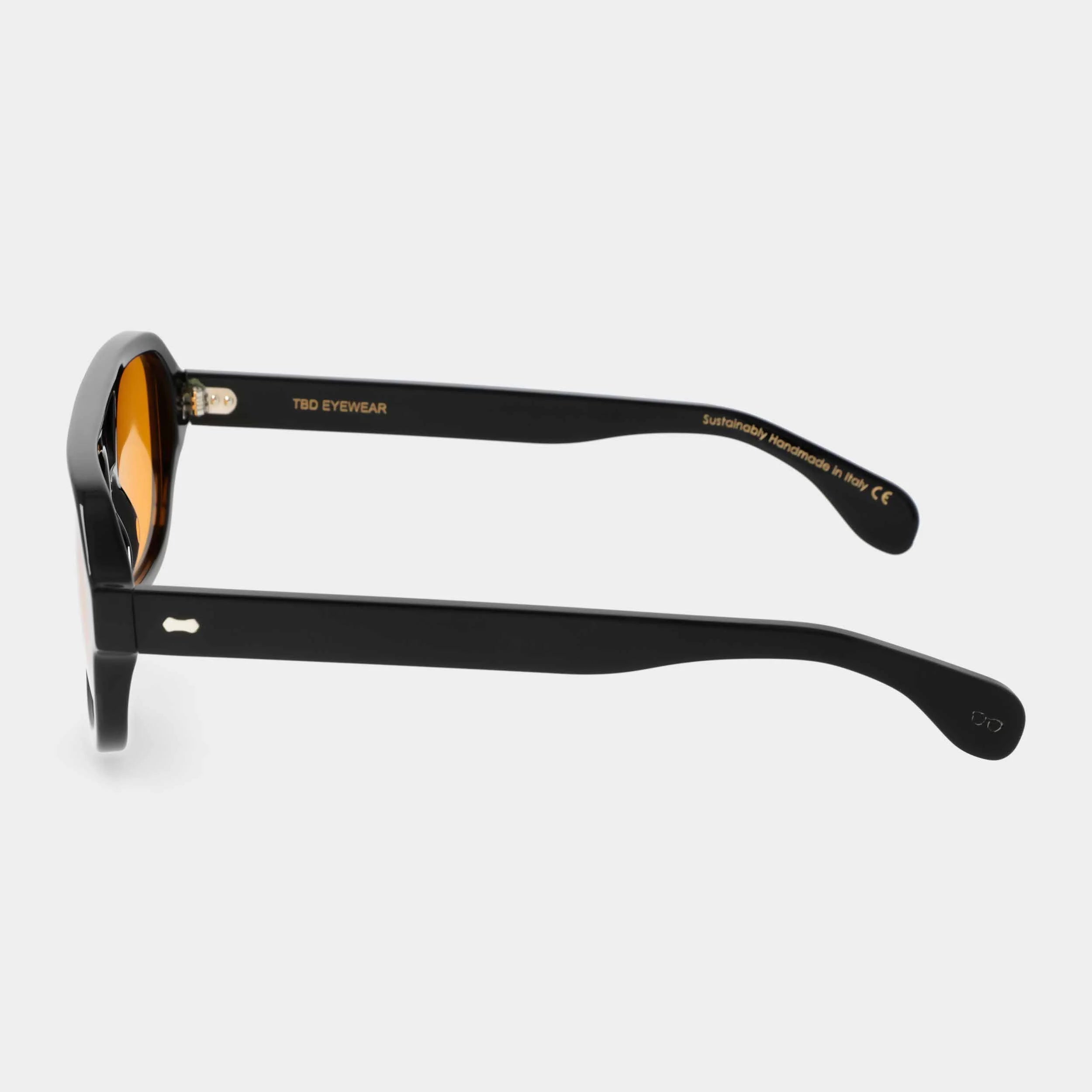 TBD Eyewear Gianni Black Orange Lens Sunglasses Side