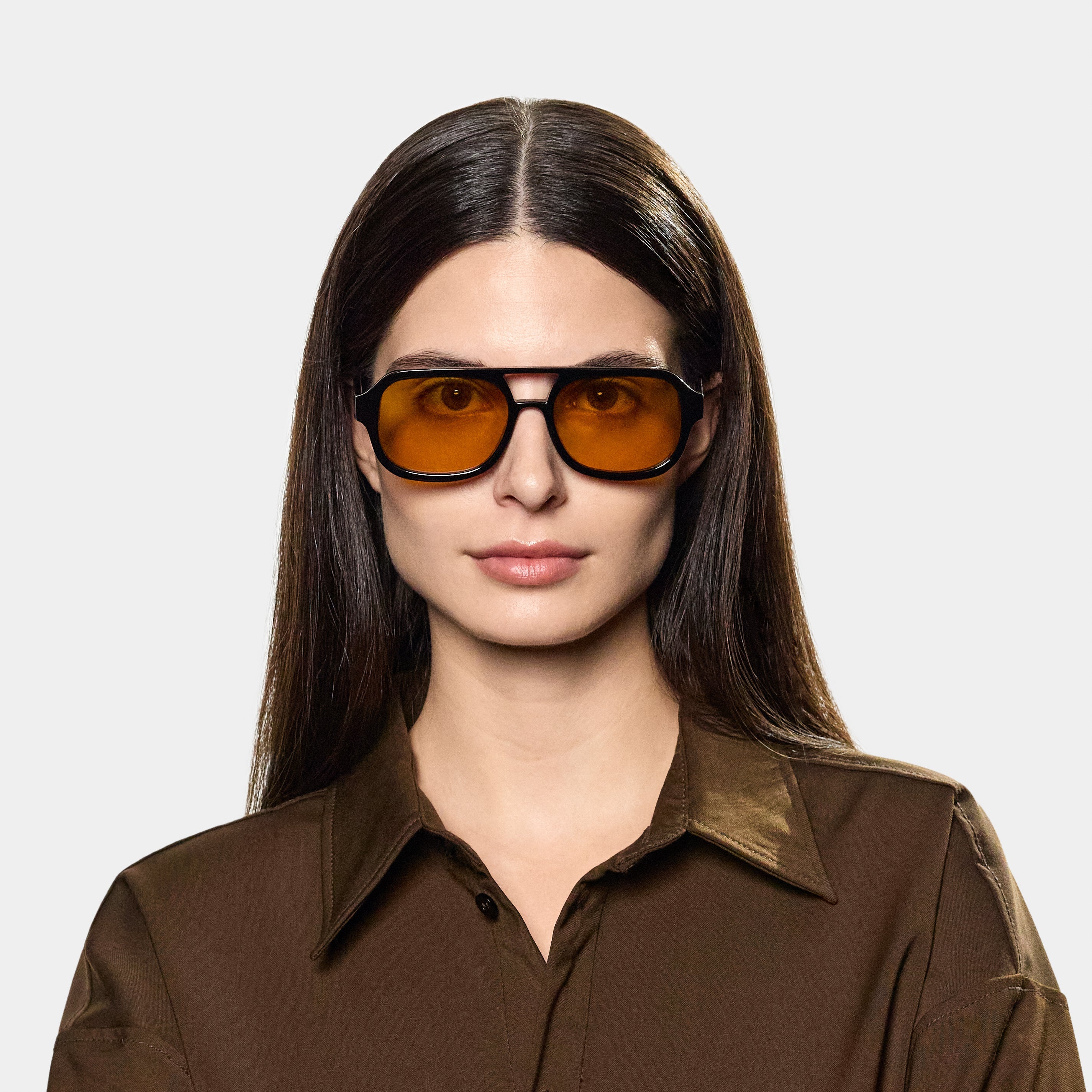 TBD Eyewear Gianni Black Orange Lens Sunglasses Woman