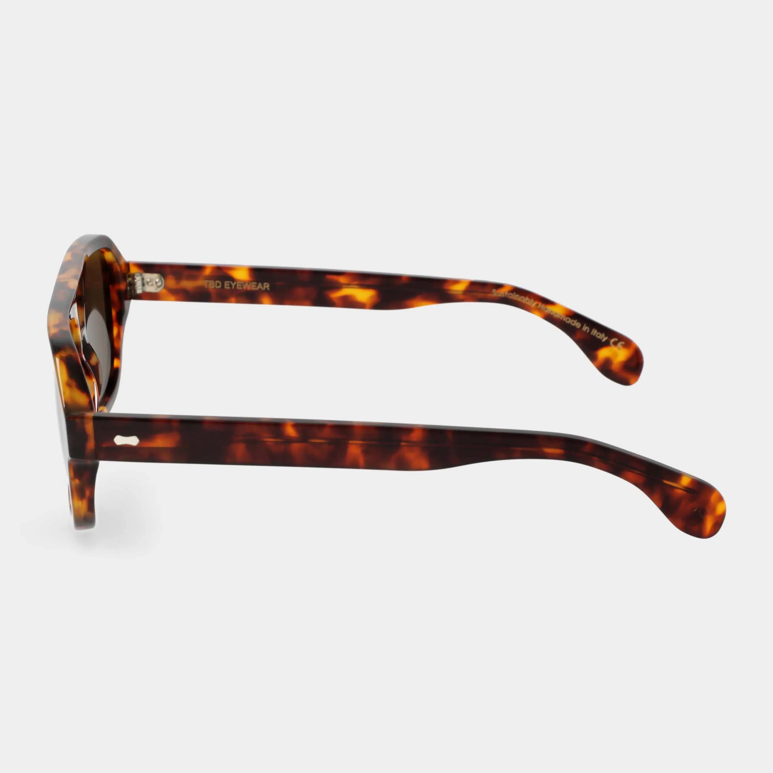 TBD Eyewear Gianni Eco Spotted Havana Tobacco Lens Sunglasses Side