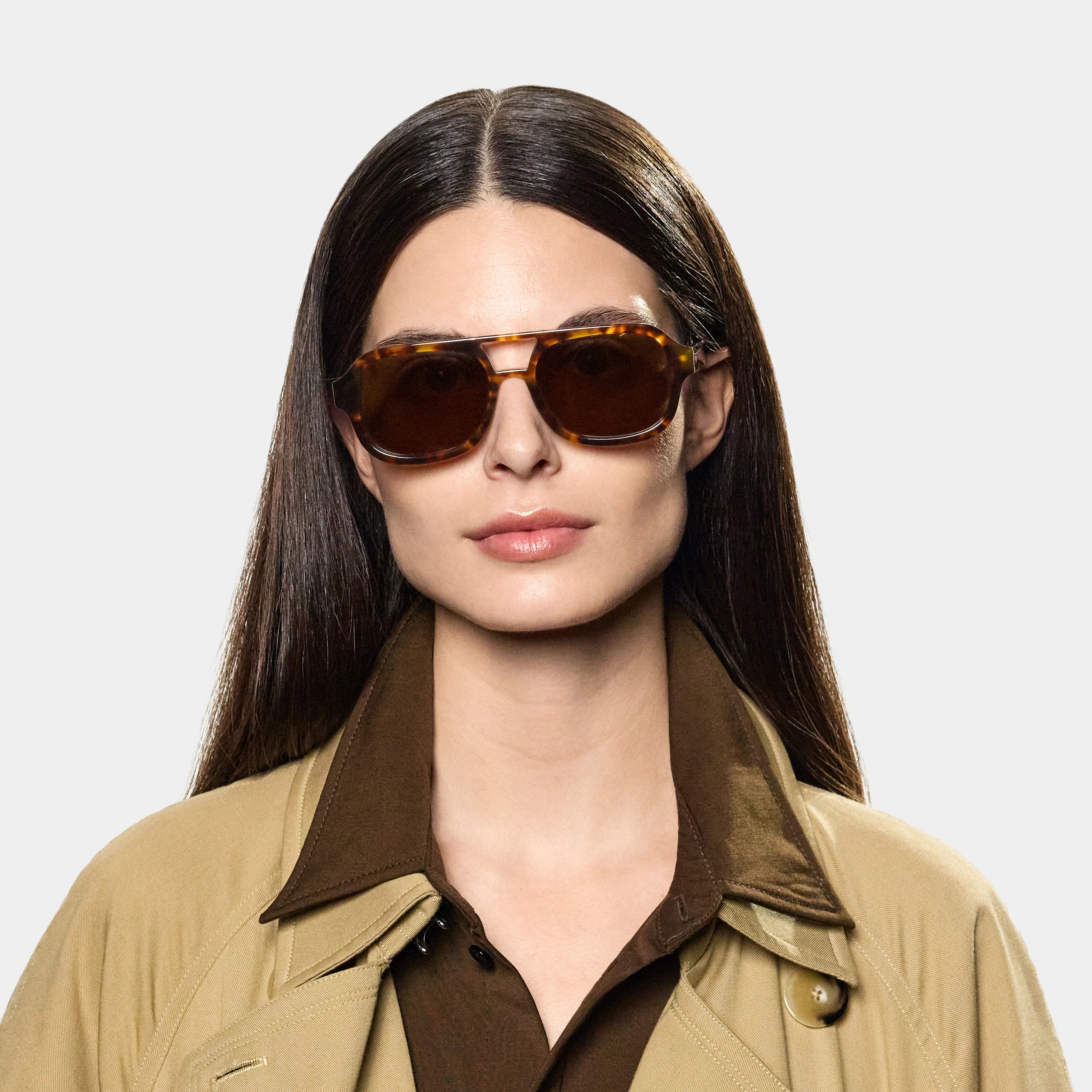 TBD Eyewear Gianni Eco Spotted Havana Tobacco Lens Sunglasses Woman