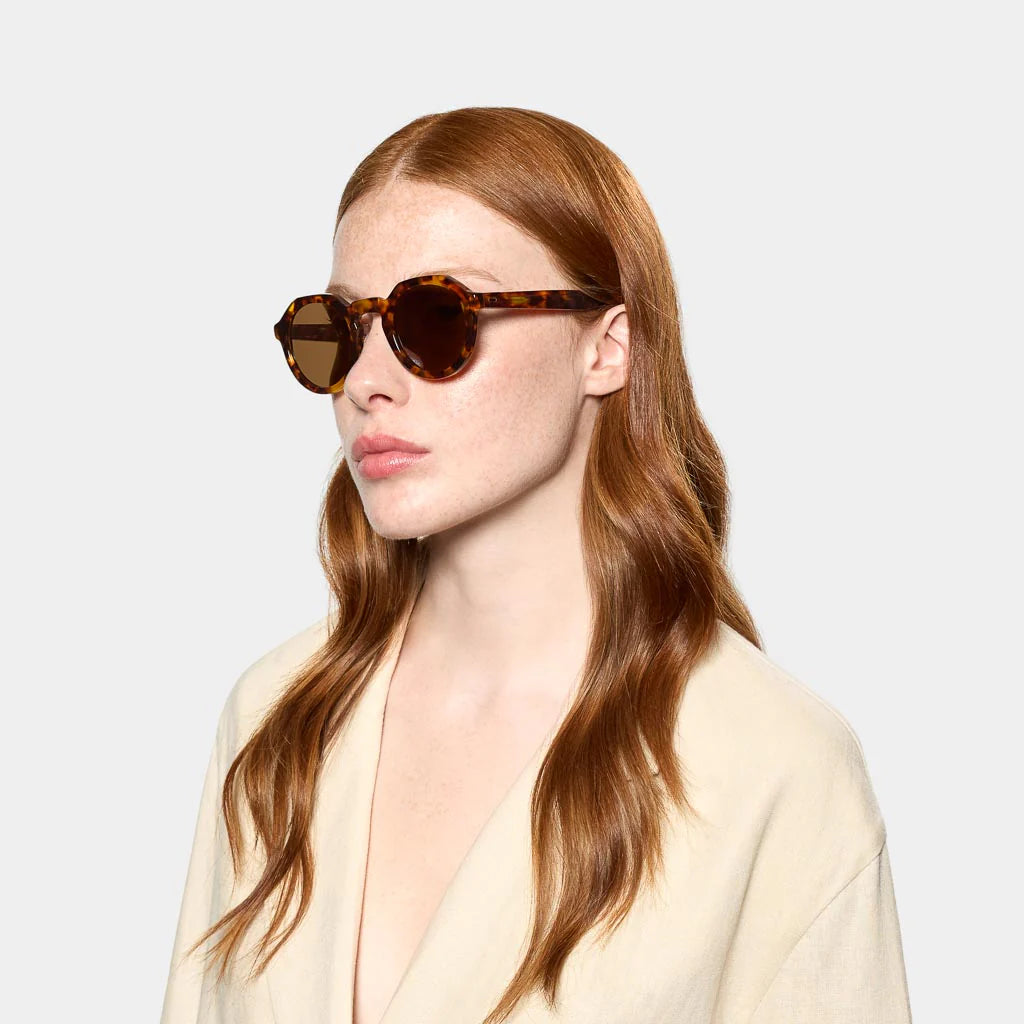 TBD Eyewear Ivy Eco Spotted Havana Tobacco Lens Sunglasses Woman