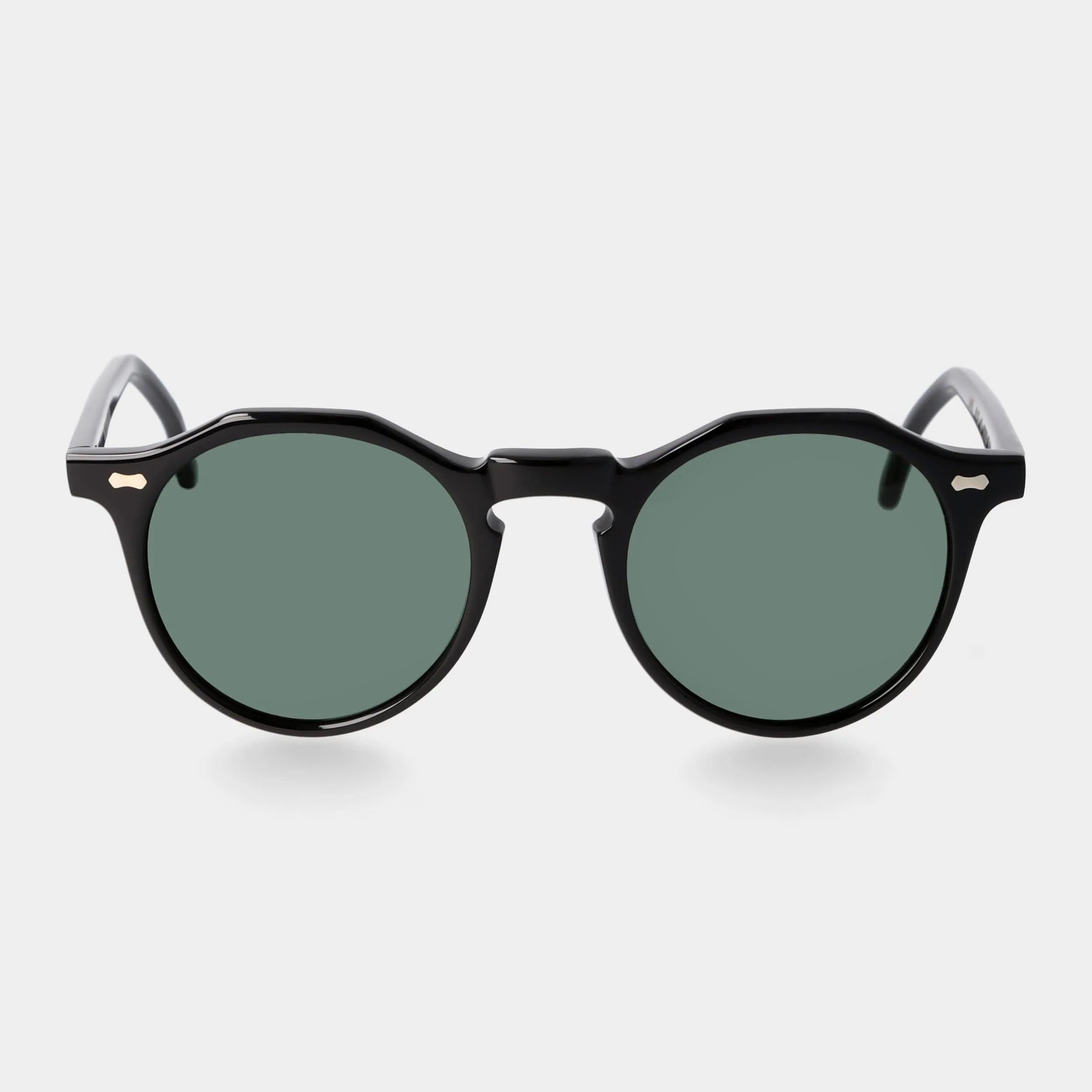 TBD Eyewear Lapel Eco Black Bottle Green Lens Sunglasses Front