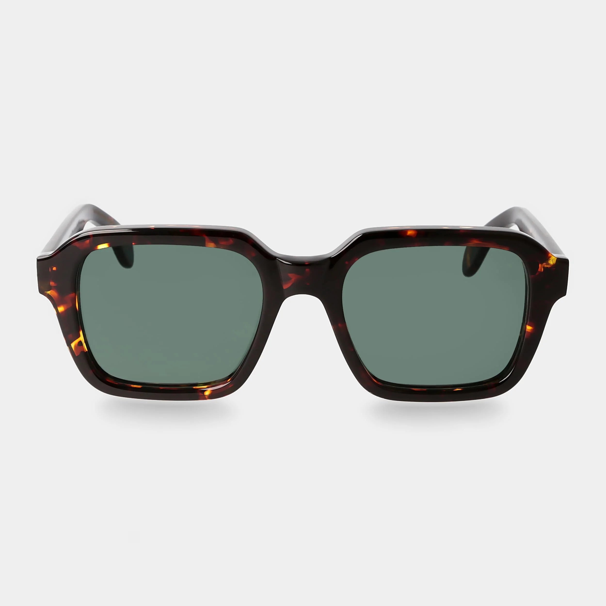 TBD Eyewear Lino Eco Dark Havana Bottle Green Lens Sunglasses Front