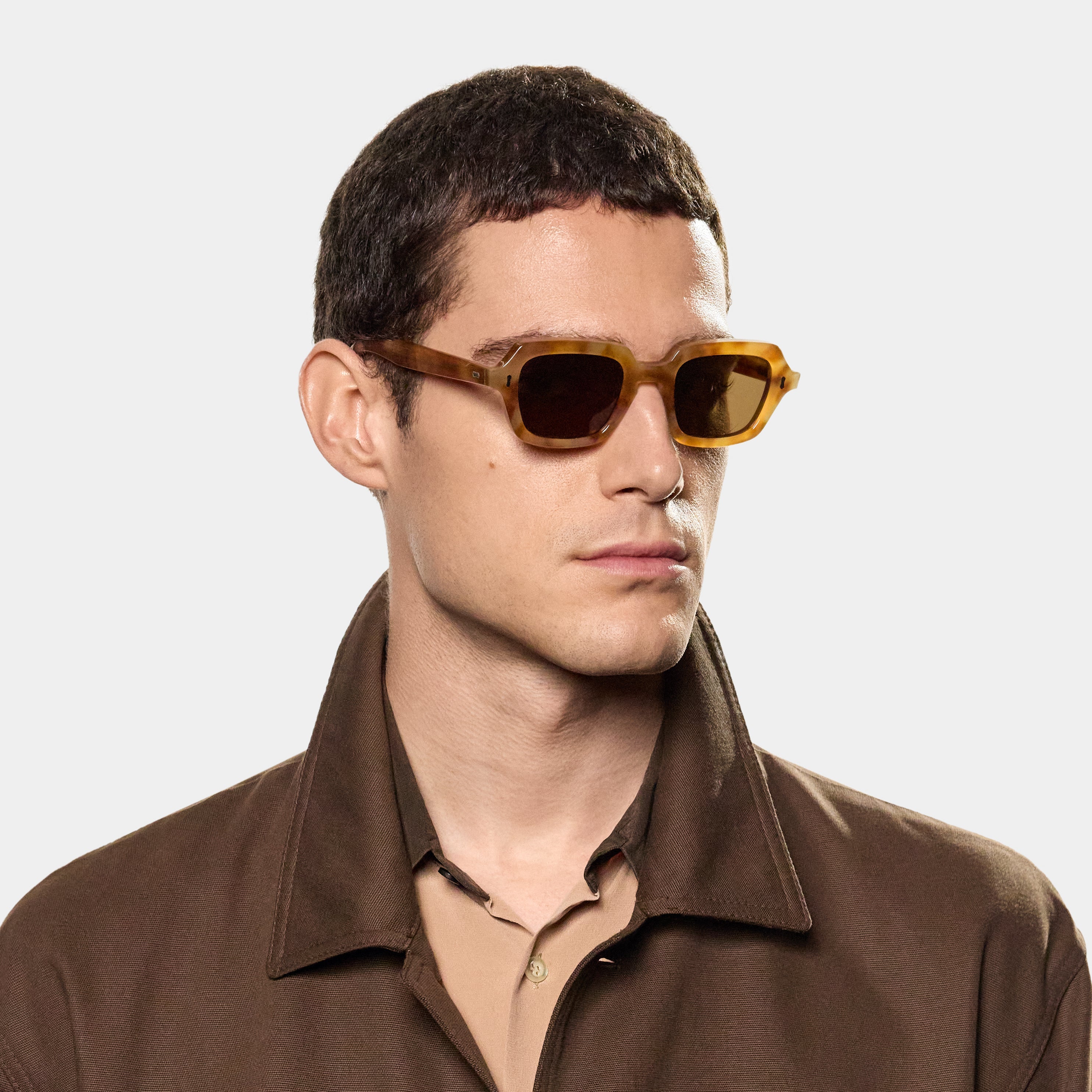 TBD Eyewear Oak Golden Havana Tobacco Lens Sunglasses Man