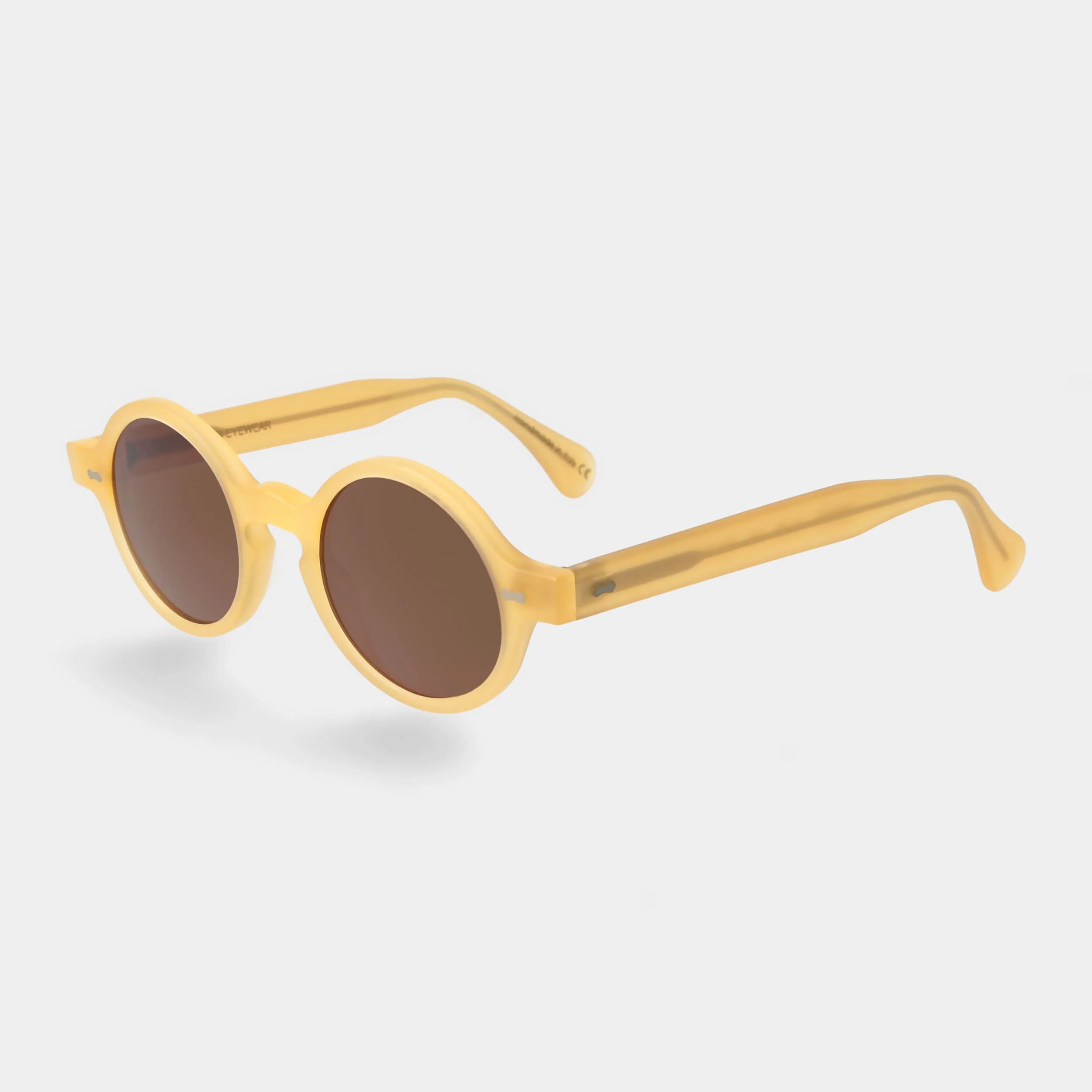 TBD Eyewear Oxford Eco Matte Champagne Tobacco Lens Sunglasses Angle