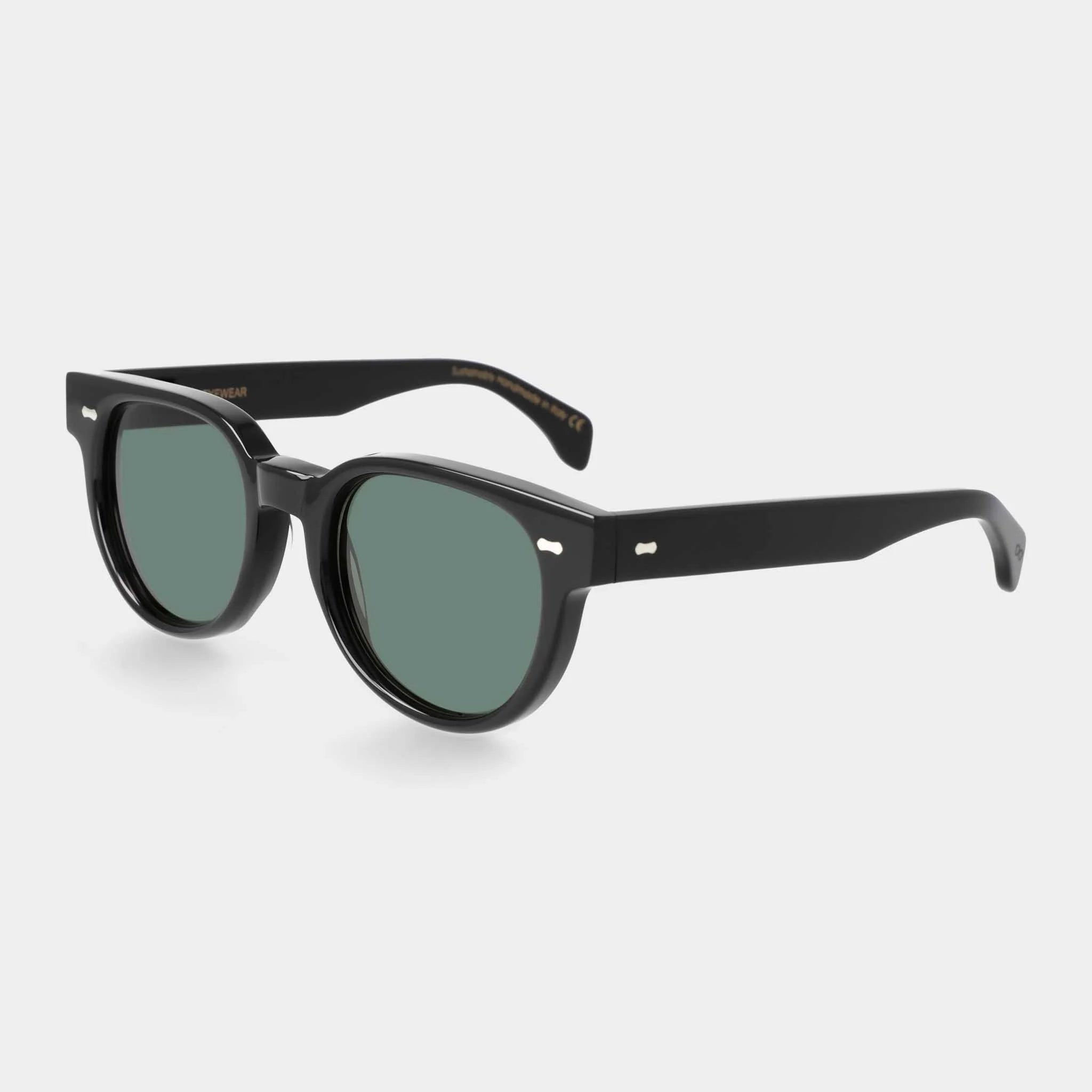 TBD Eyewear Palm Eco Black Bottle Green Lens Sunglasses Angle