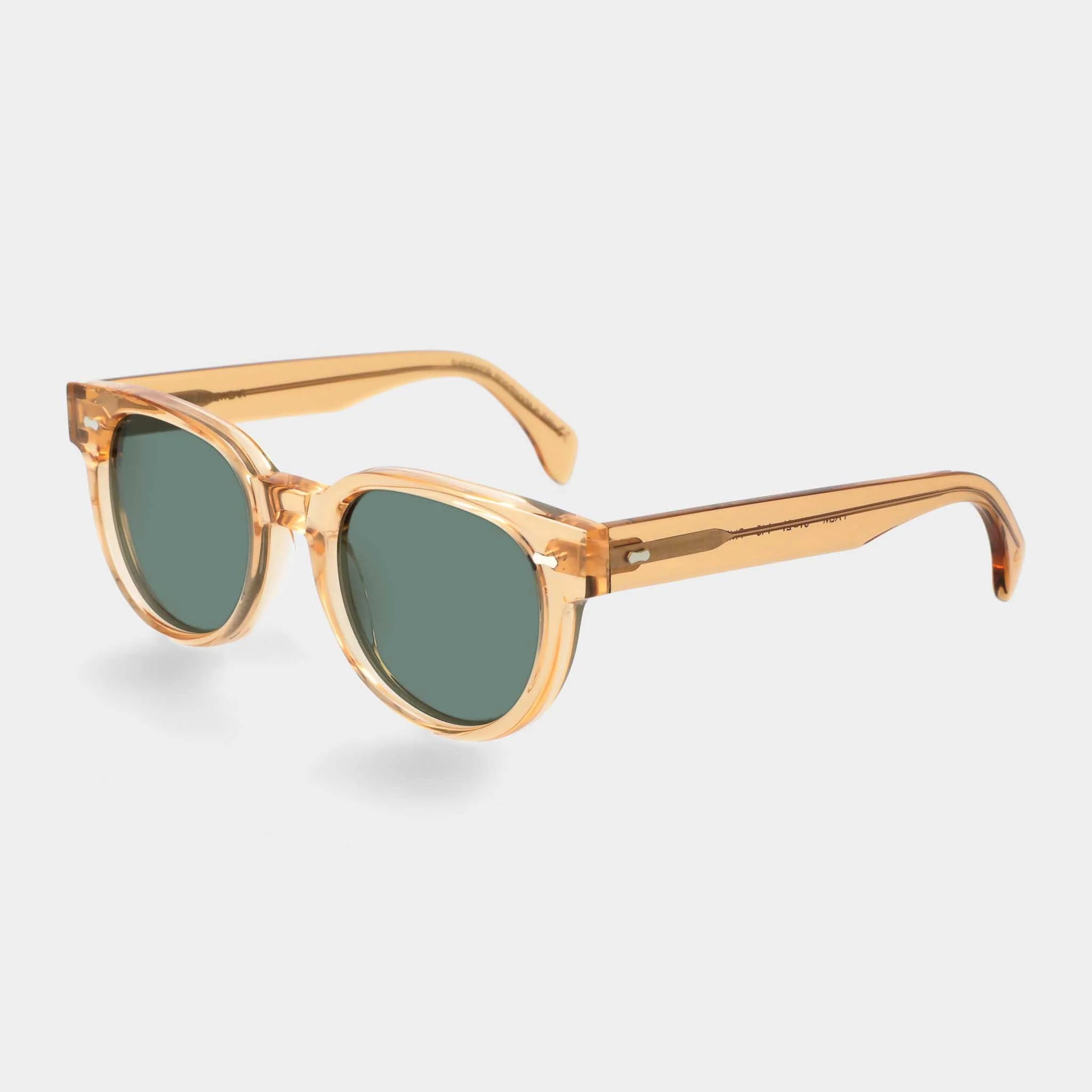 TBD Eyewear Palm Eco Champagne Bottle Green Lens Sunglasses Angle